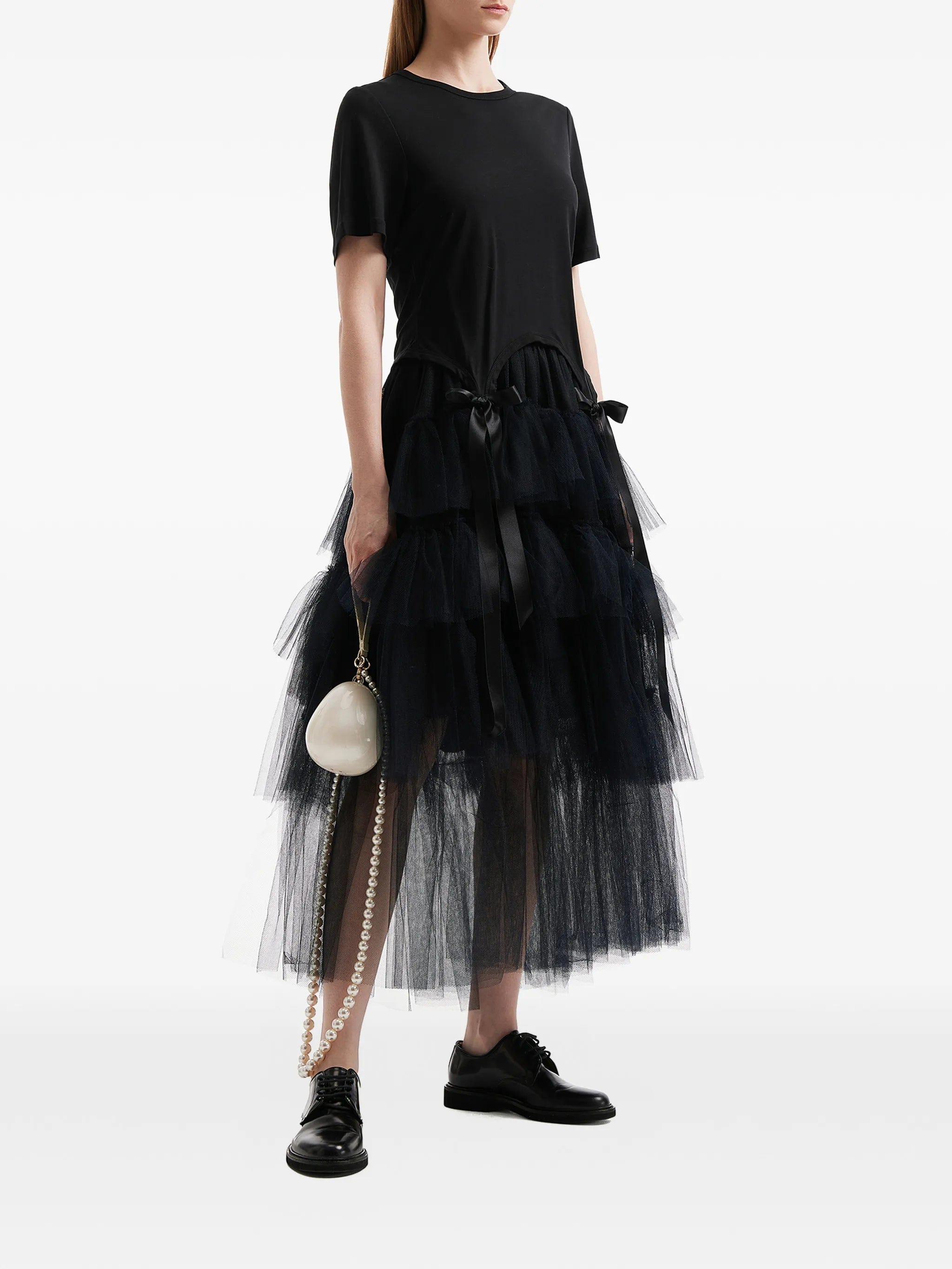 Simone Rocha tiered ribbon midi skirt