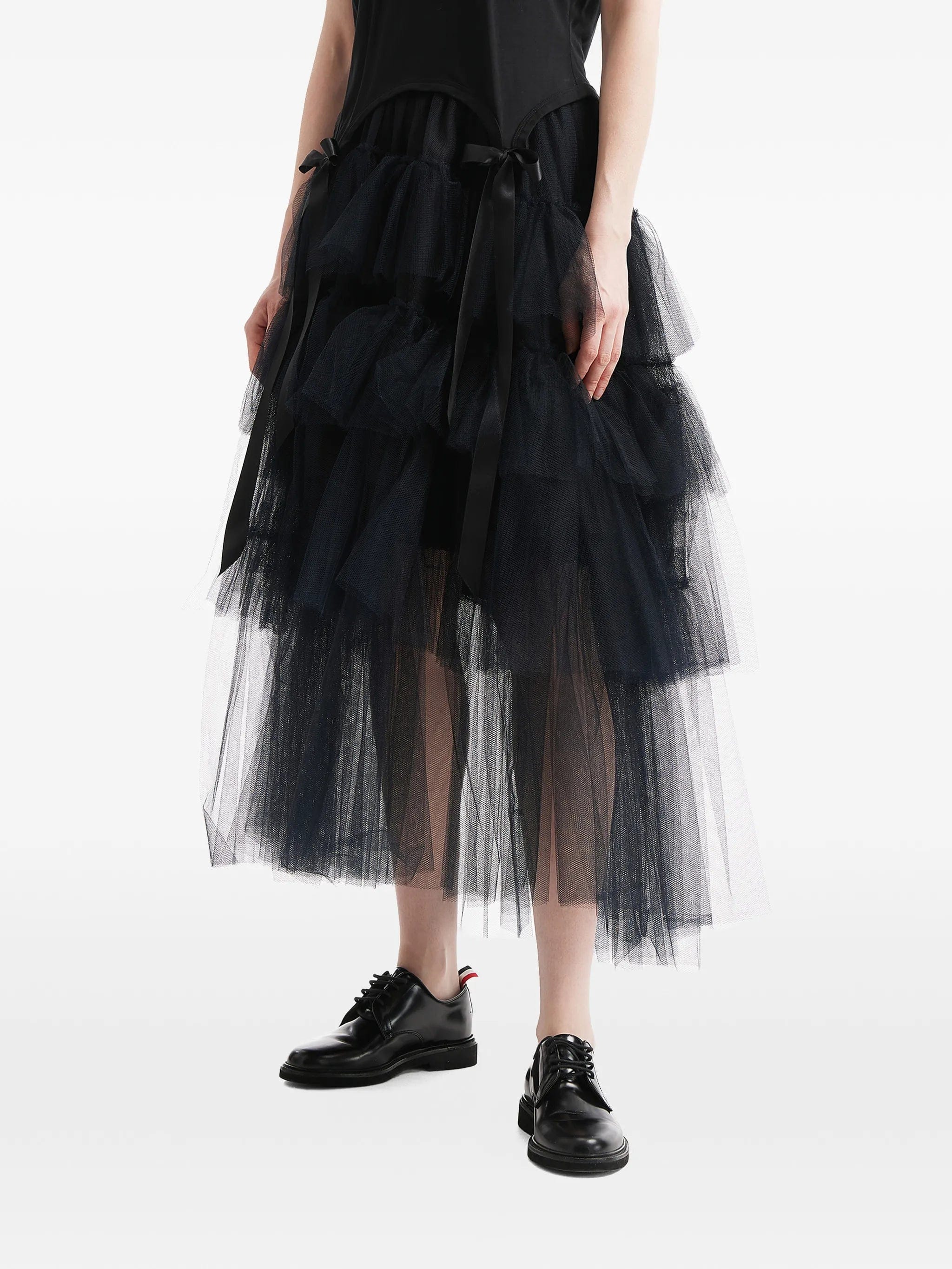 Simone Rocha tiered ribbon midi skirt
