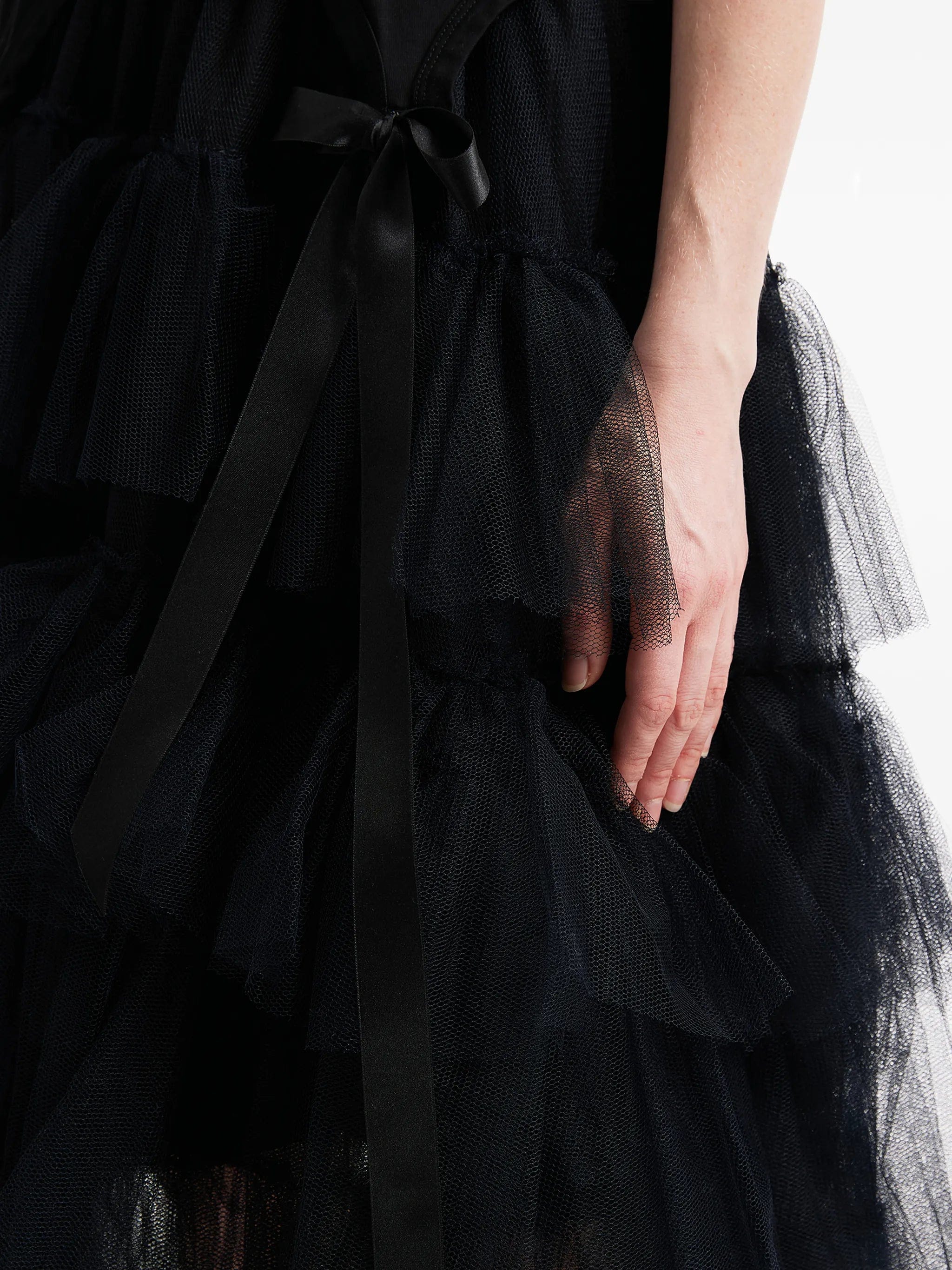 Simone Rocha tiered ribbon midi skirt