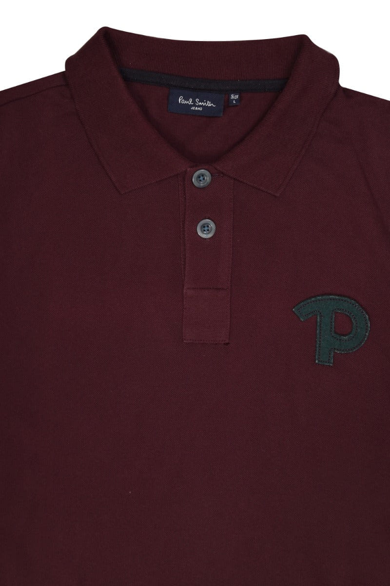 Paul Smith Jeans Maroon Polo Men'S T - Shirt