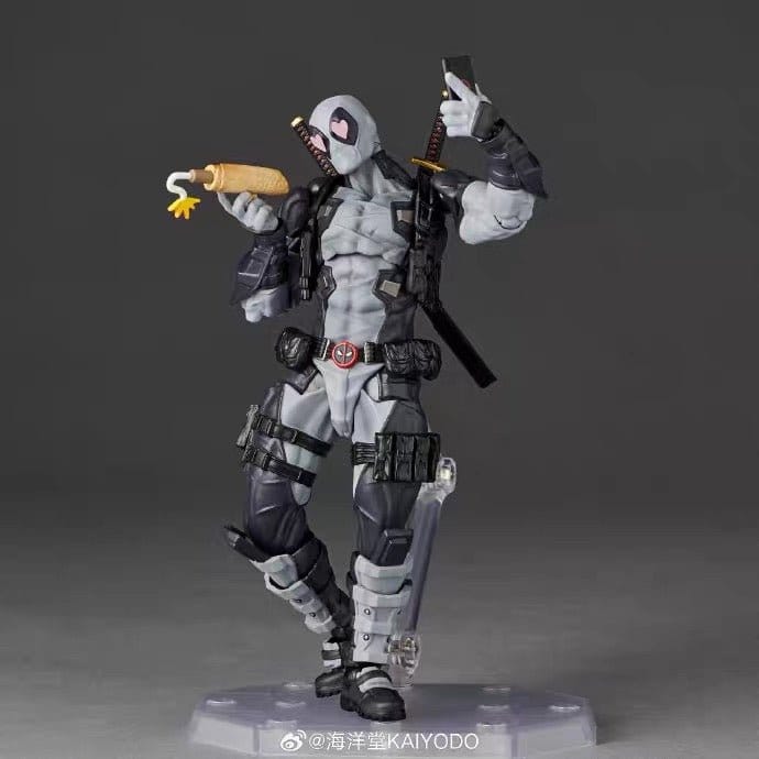 Revoltech Kaiyodo Revoltech Amazing Yamaguchi Marvel Deadpool Action Figure Gray Ver 2.5 (No Bonus)