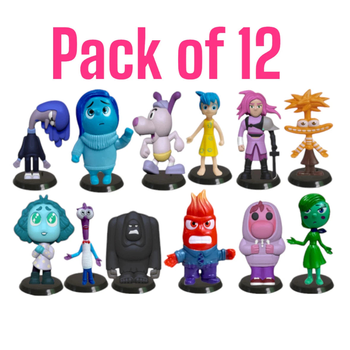 Action Inside Out 2 Anxiety & Anger Figures – 12PCS PVC Action Figure Toy Set