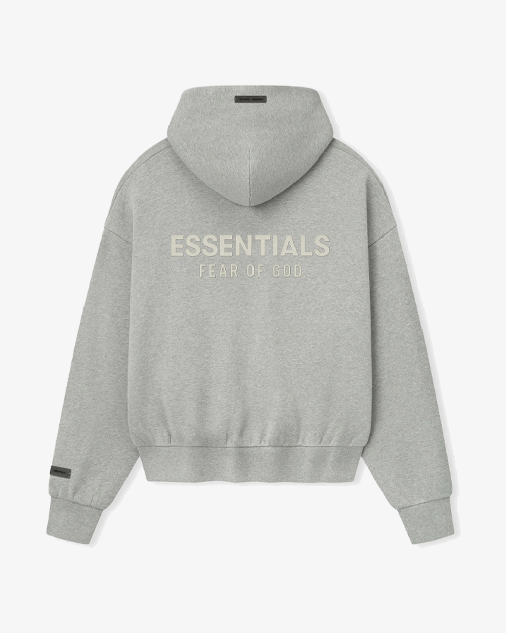 FOG ESSENTIALS SS25 CLASSIC JET CONCRETE HEATHER ZIP UP HOODIE