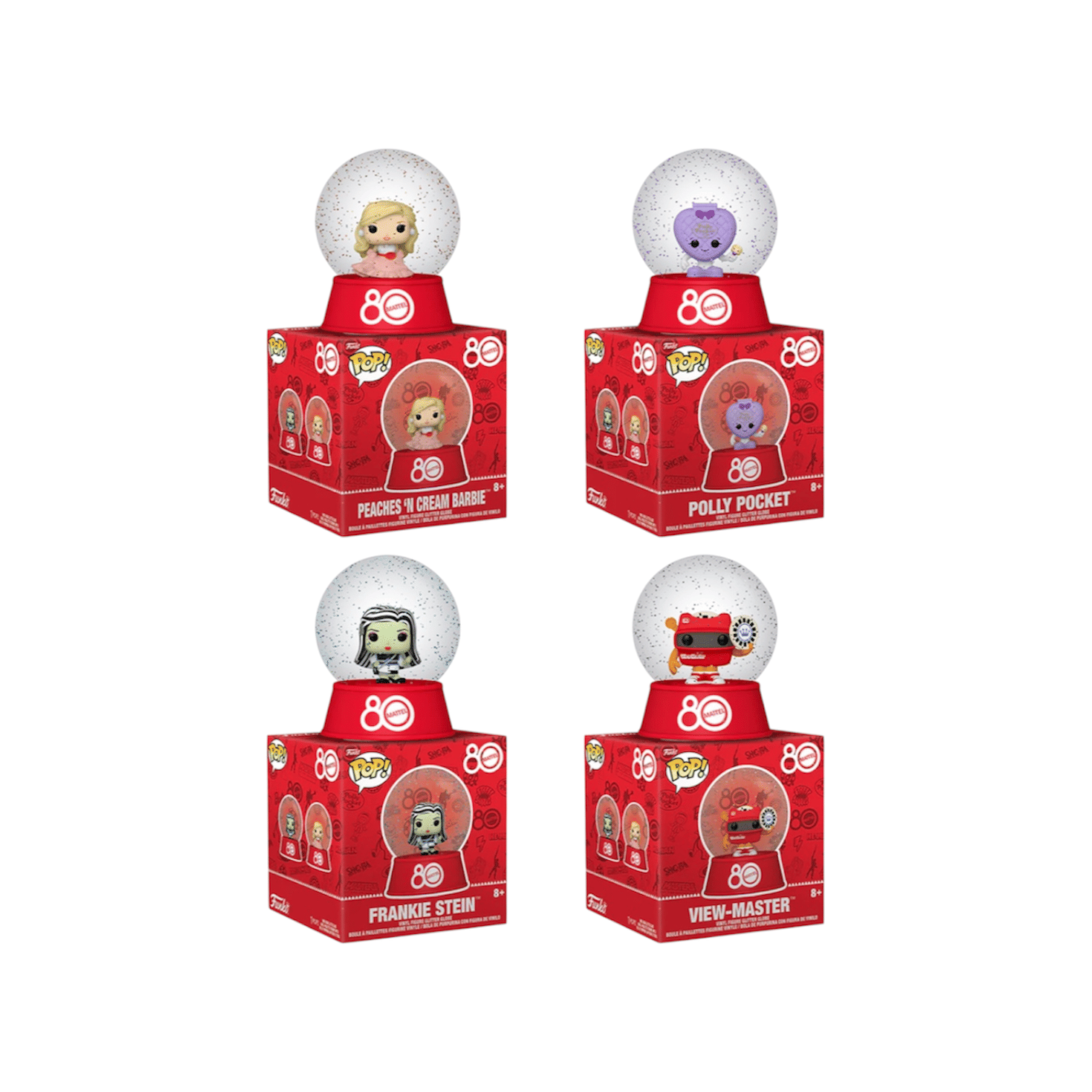 Retro Toys Funko Mystery Minis Snow Globes - 80th Anniversary