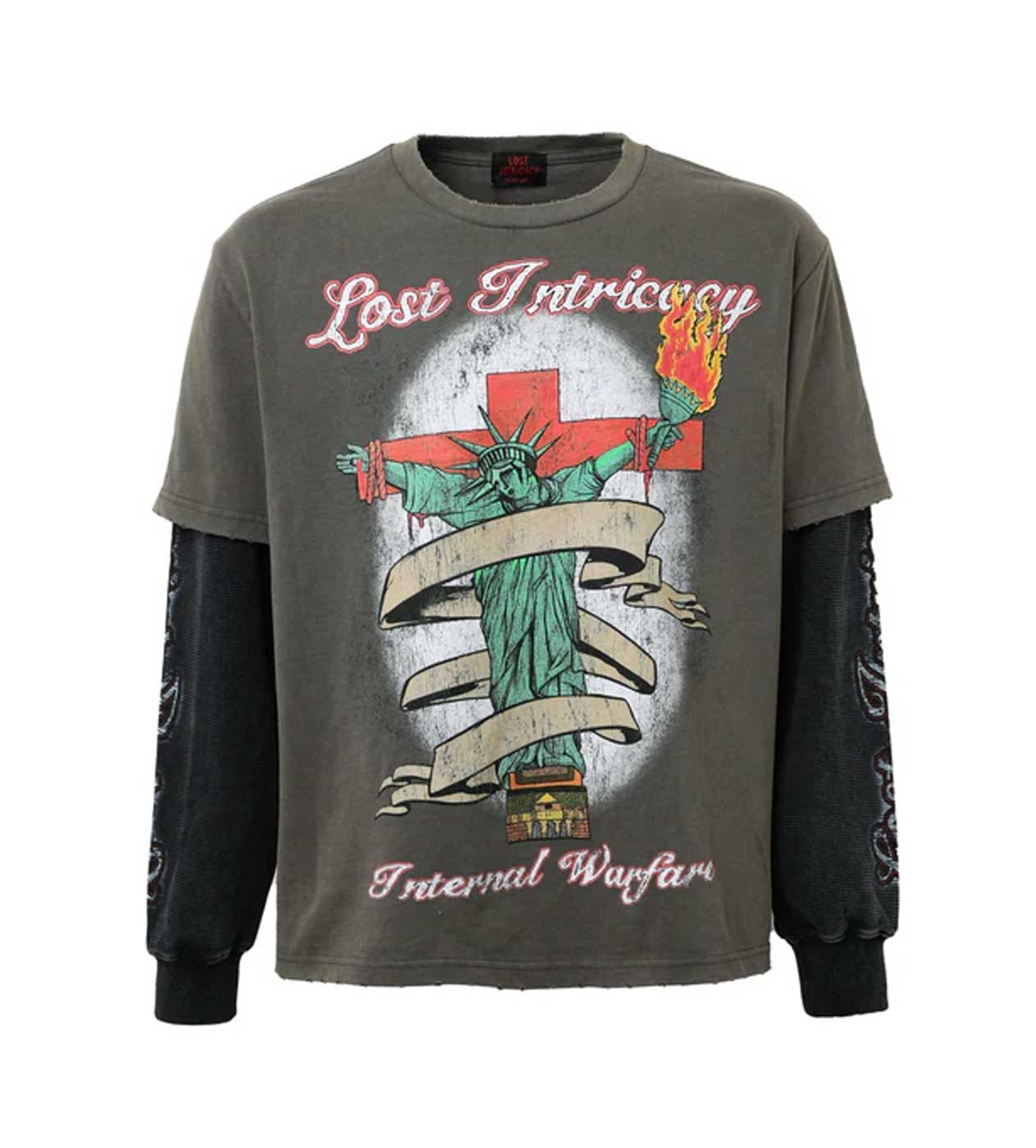 Lost Intricacy Liberty Thermal Long Sleeve Grey
