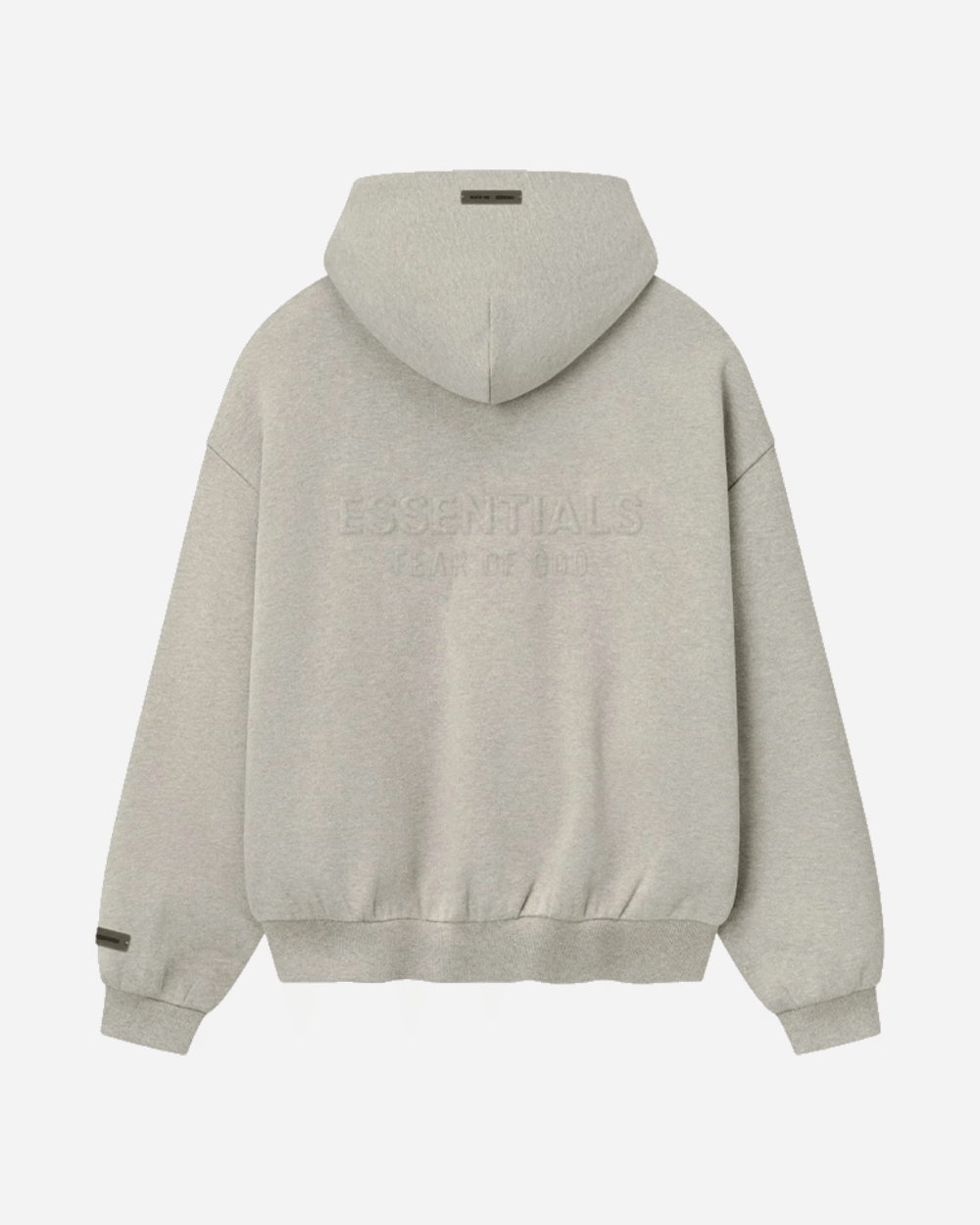 FOG ESSENTIALS FW25 EMBOSSED ZIP HOODIE WARM HEATHER