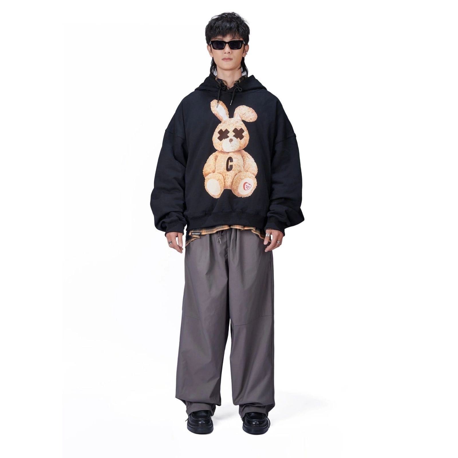 Bad BLACK BAD RABBIT HOODIE