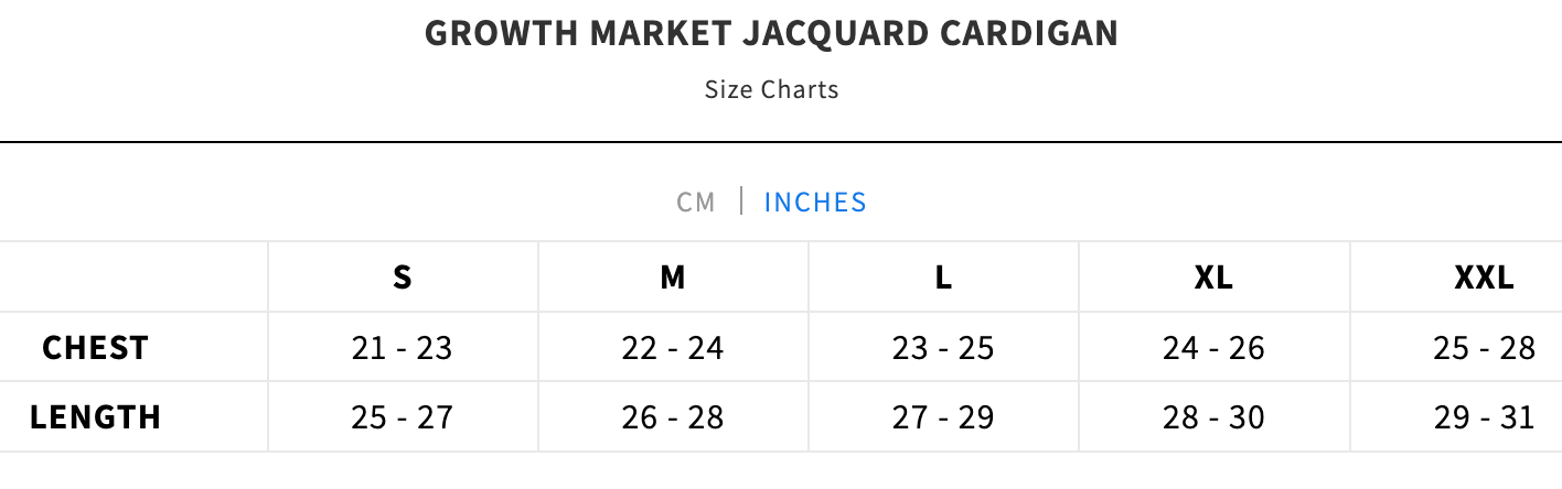 Market GROWTH MARKET JACQUARD CARDIGAN