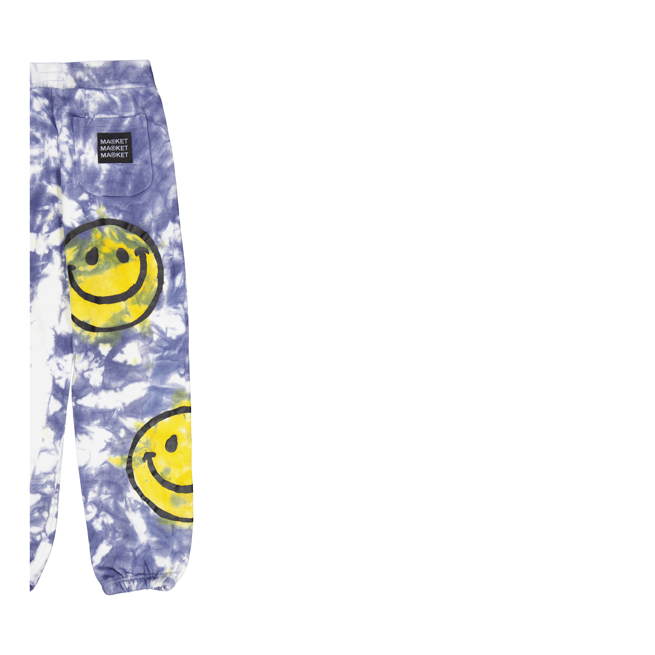 Market Smiley Sun Dye Sweatpant Yellow Blue Tie - dye