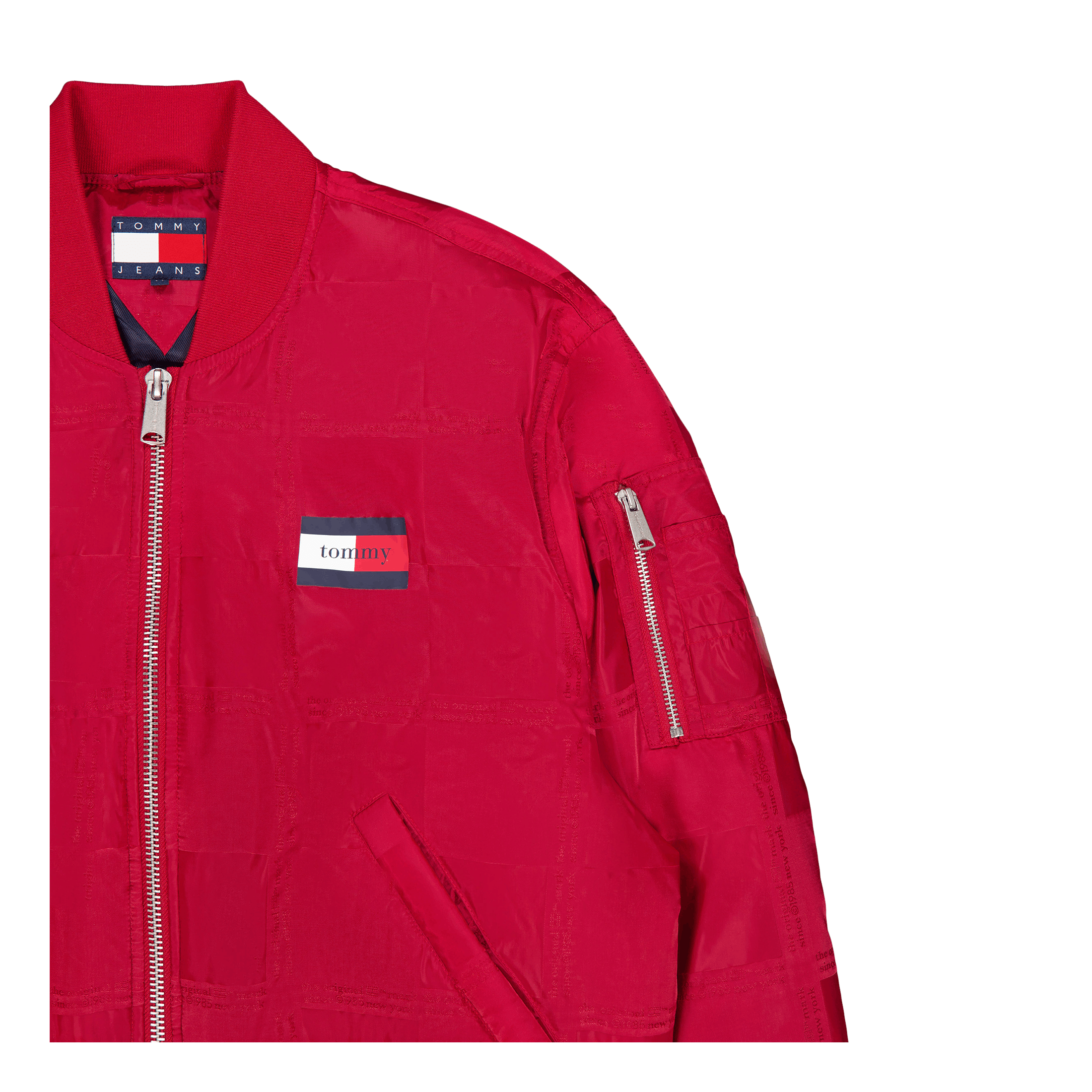 Tommy Jeans Tjcu Jacquard Boxy Bomber Jack Medium Red