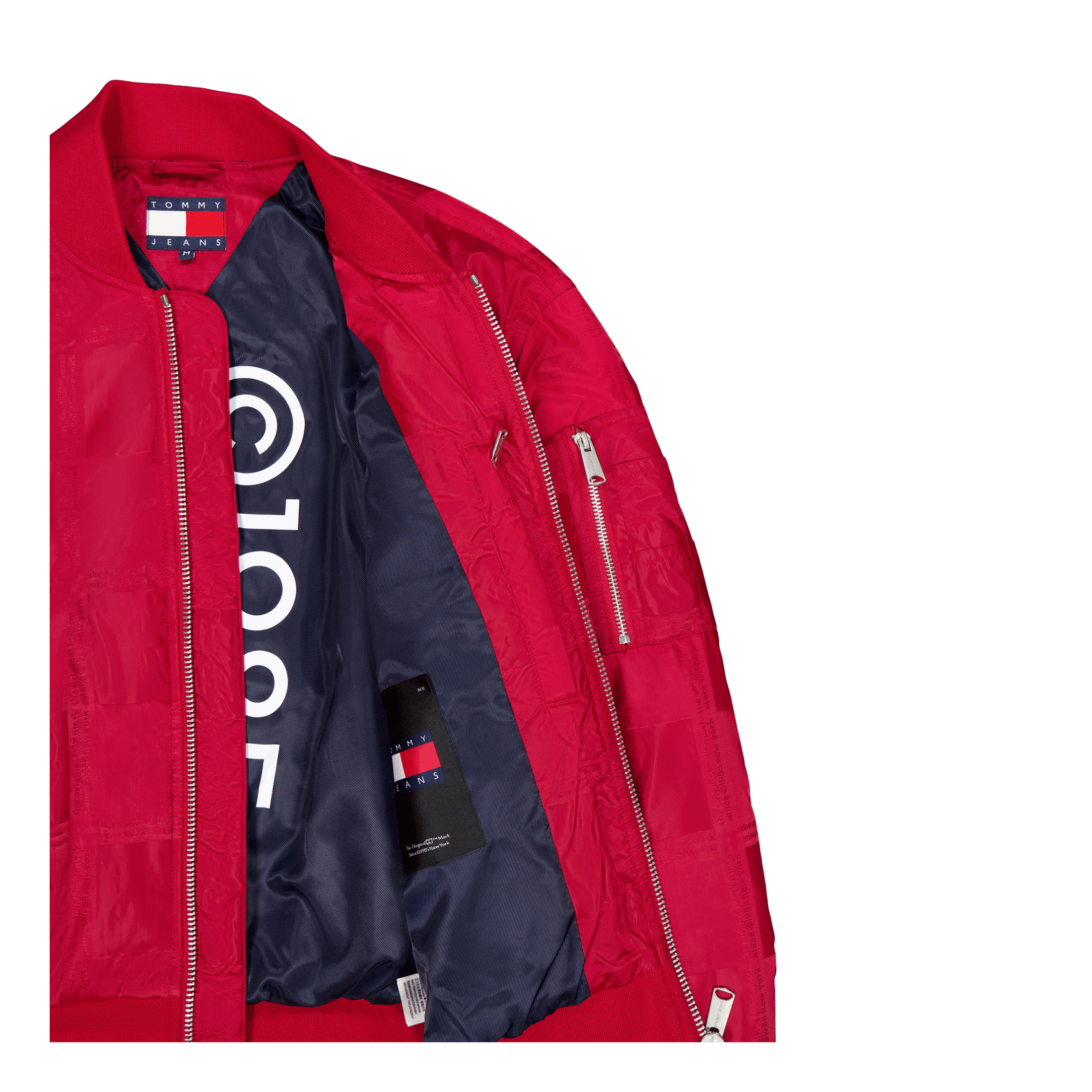 Tommy Jeans Tjcu Jacquard Boxy Bomber Jack Medium Red