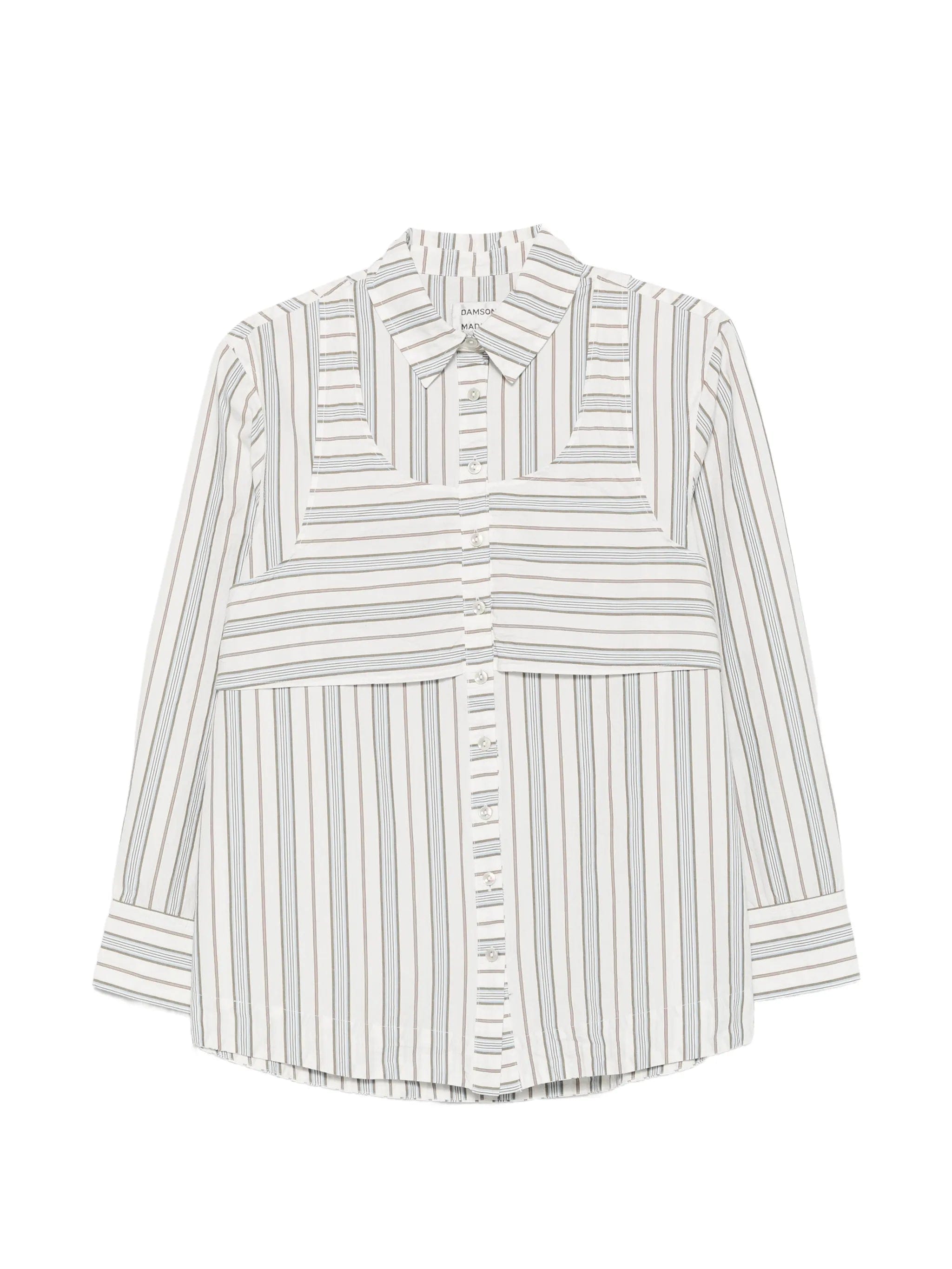 Damson Madder Valeria double - layer striped shirt