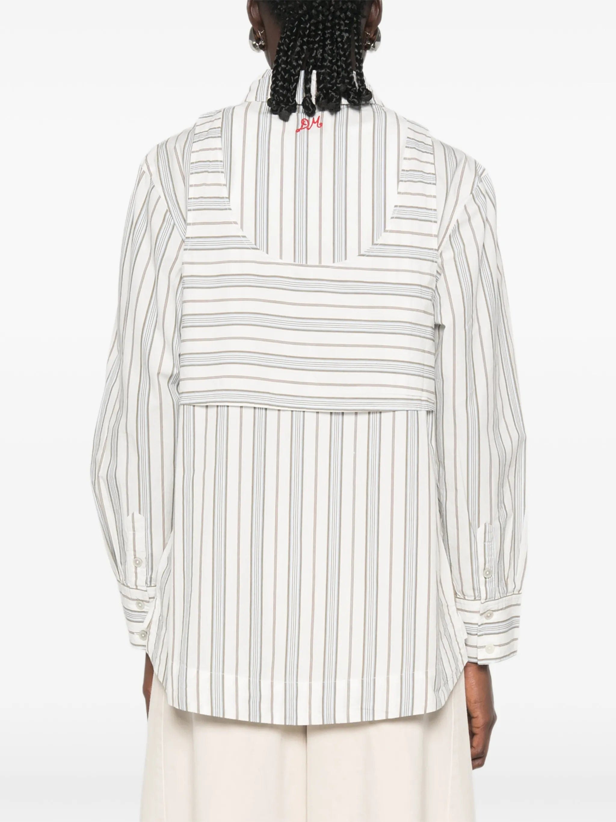 Damson Madder Valeria double - layer striped shirt