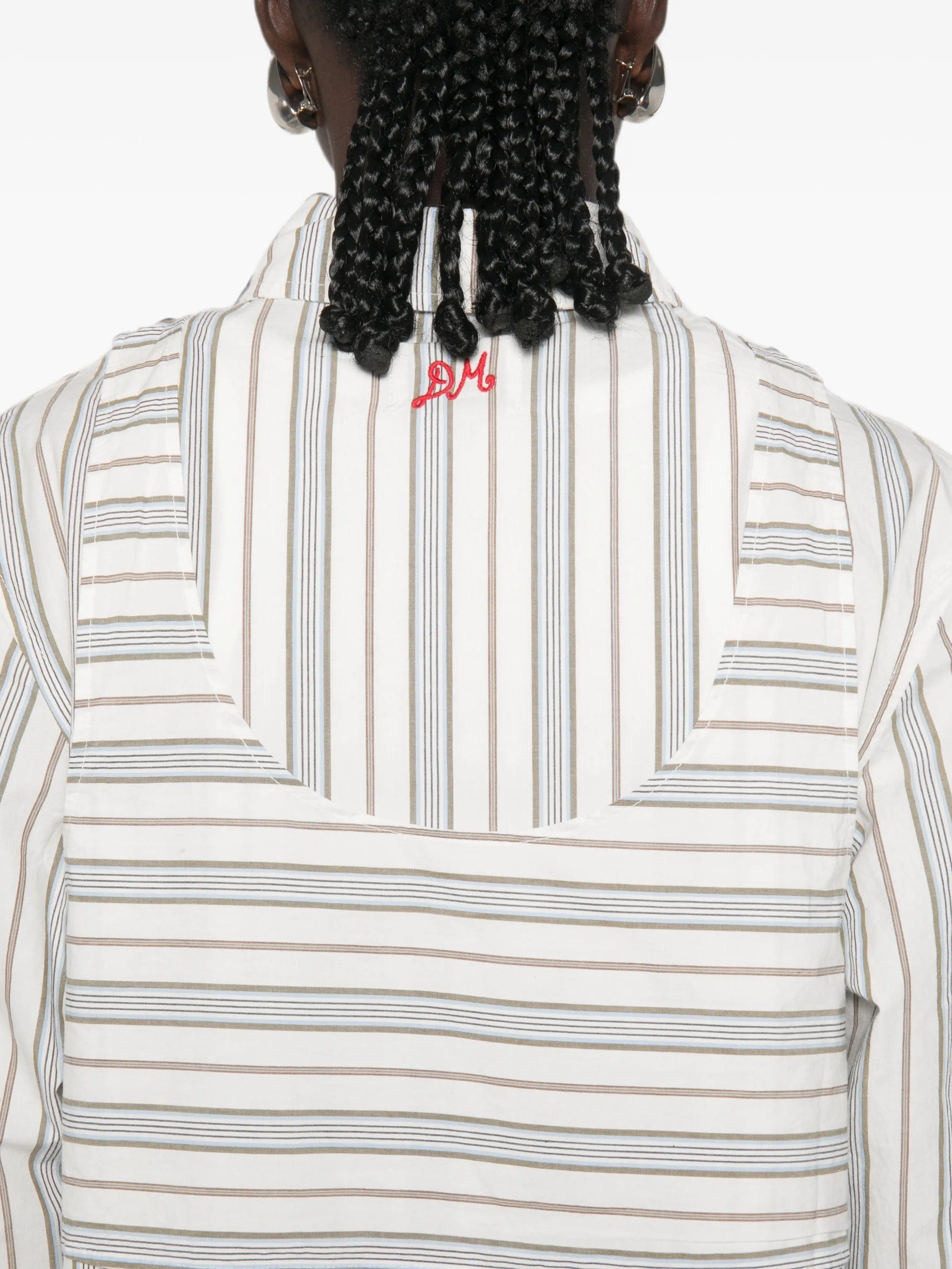 Damson Madder Valeria double - layer striped shirt
