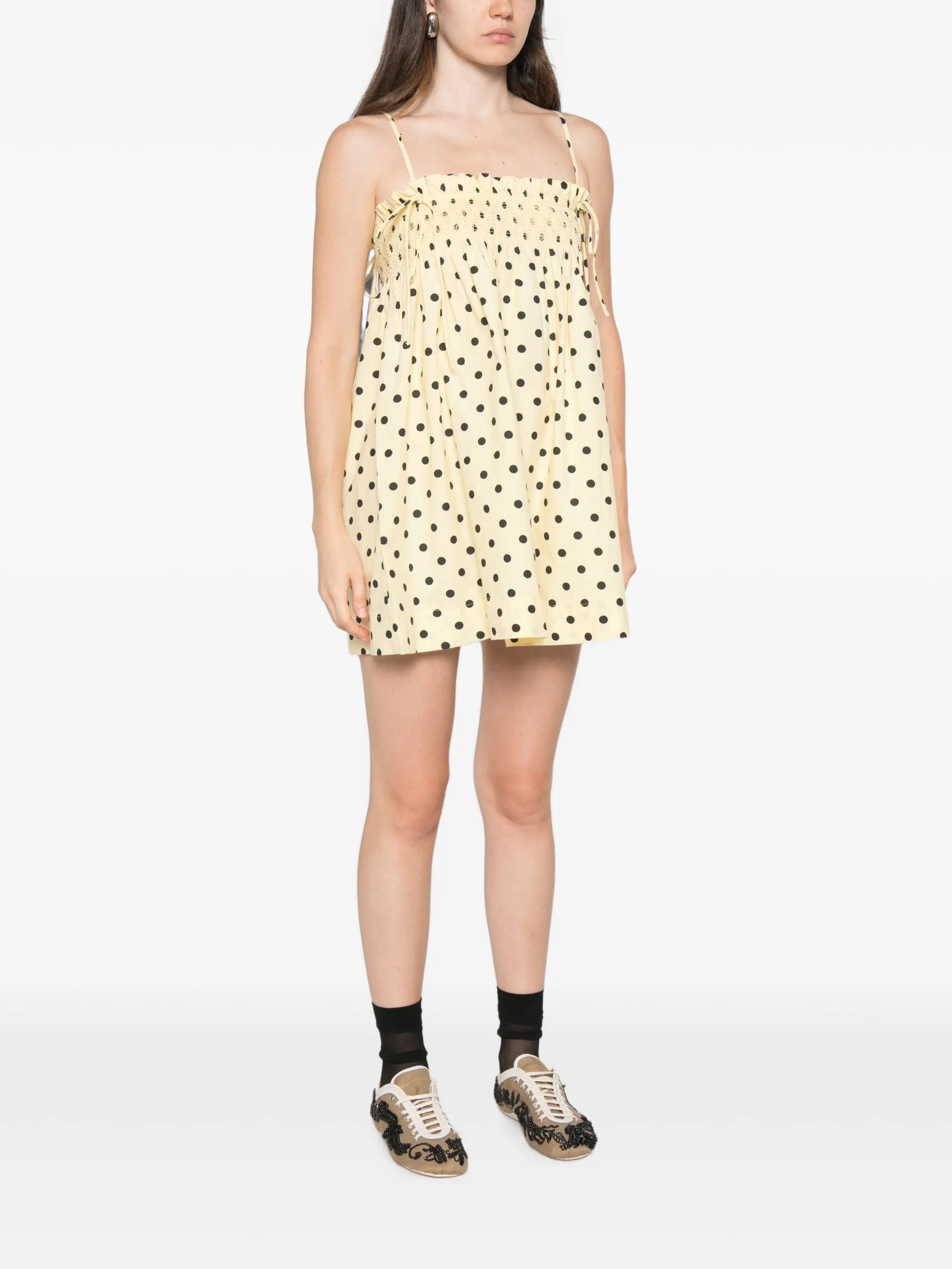 Damson Madder Lilo polka - dot mini dress