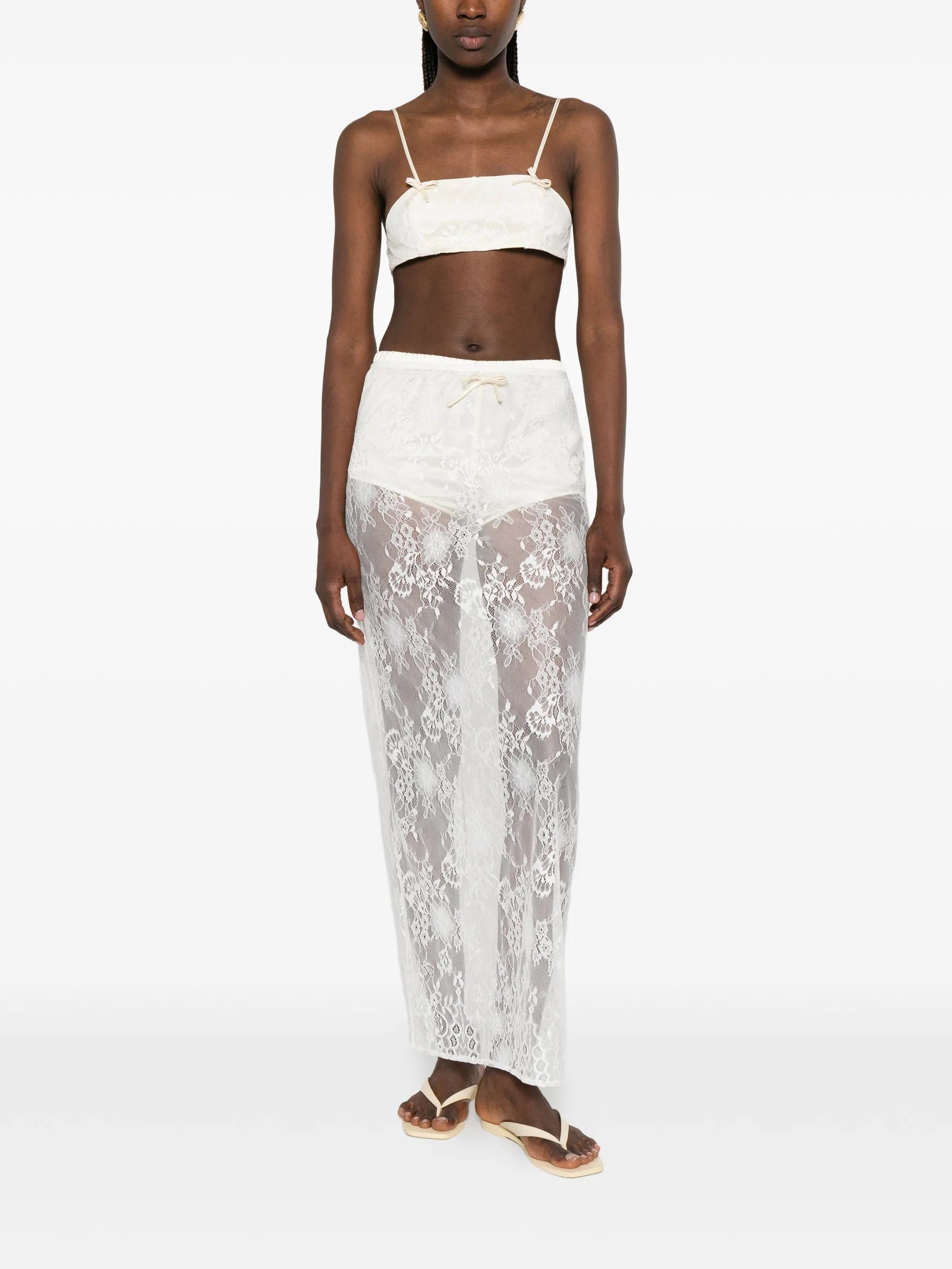 Aya Muse Eteri lace cropped top
