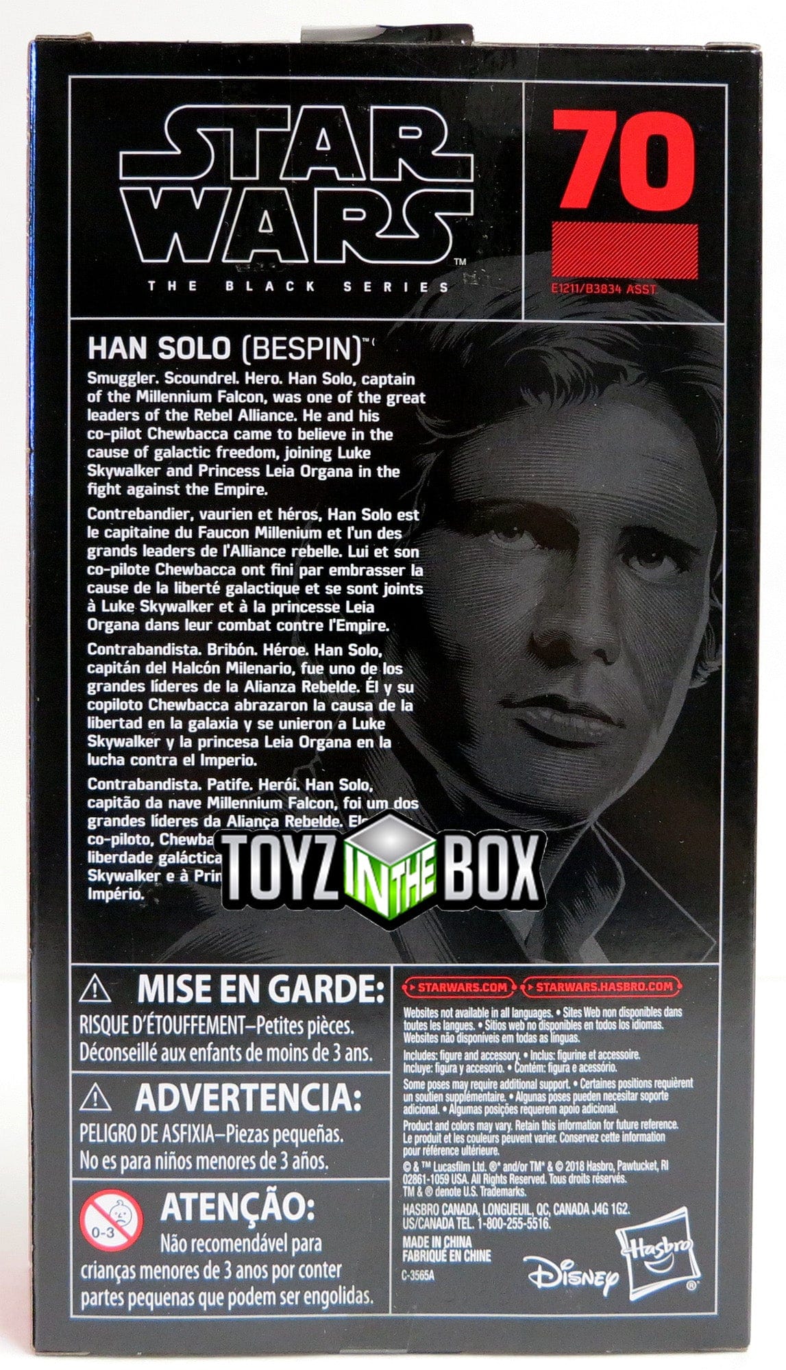 Hasbro Toys Star Wars Black Series Han Solo (Bespin) Action Figure