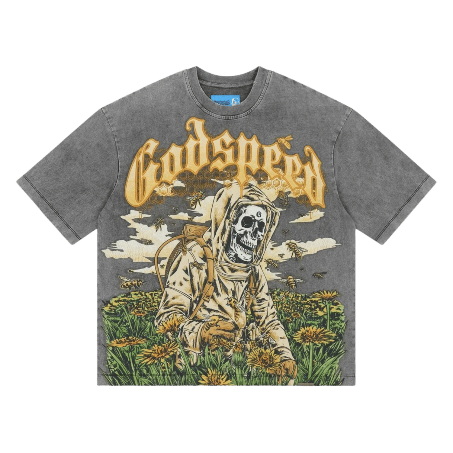 Godspeed Save the Bees II T - shirt Grey Wash