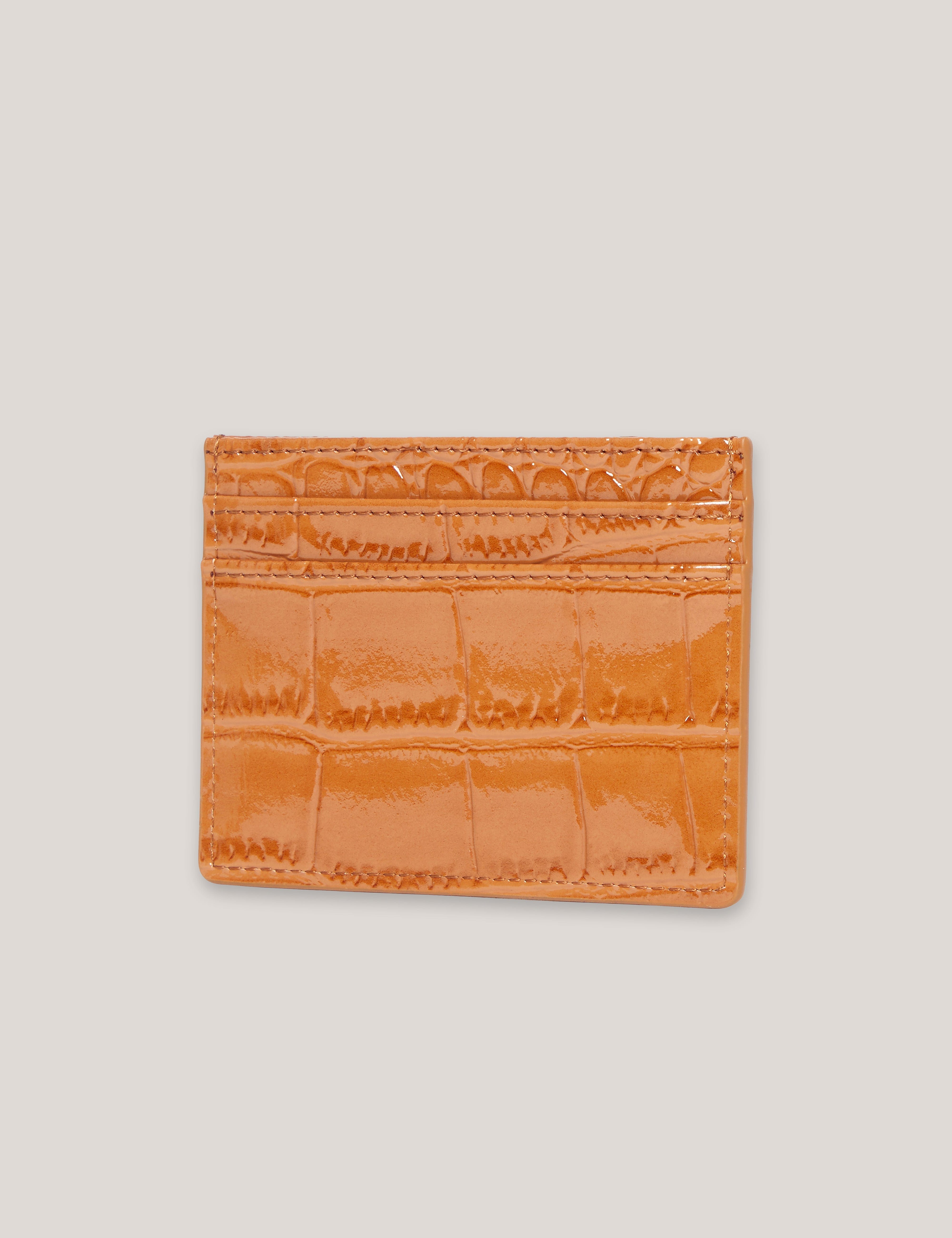 Ted Baker Varenya Croc Effect Card Holder Tan