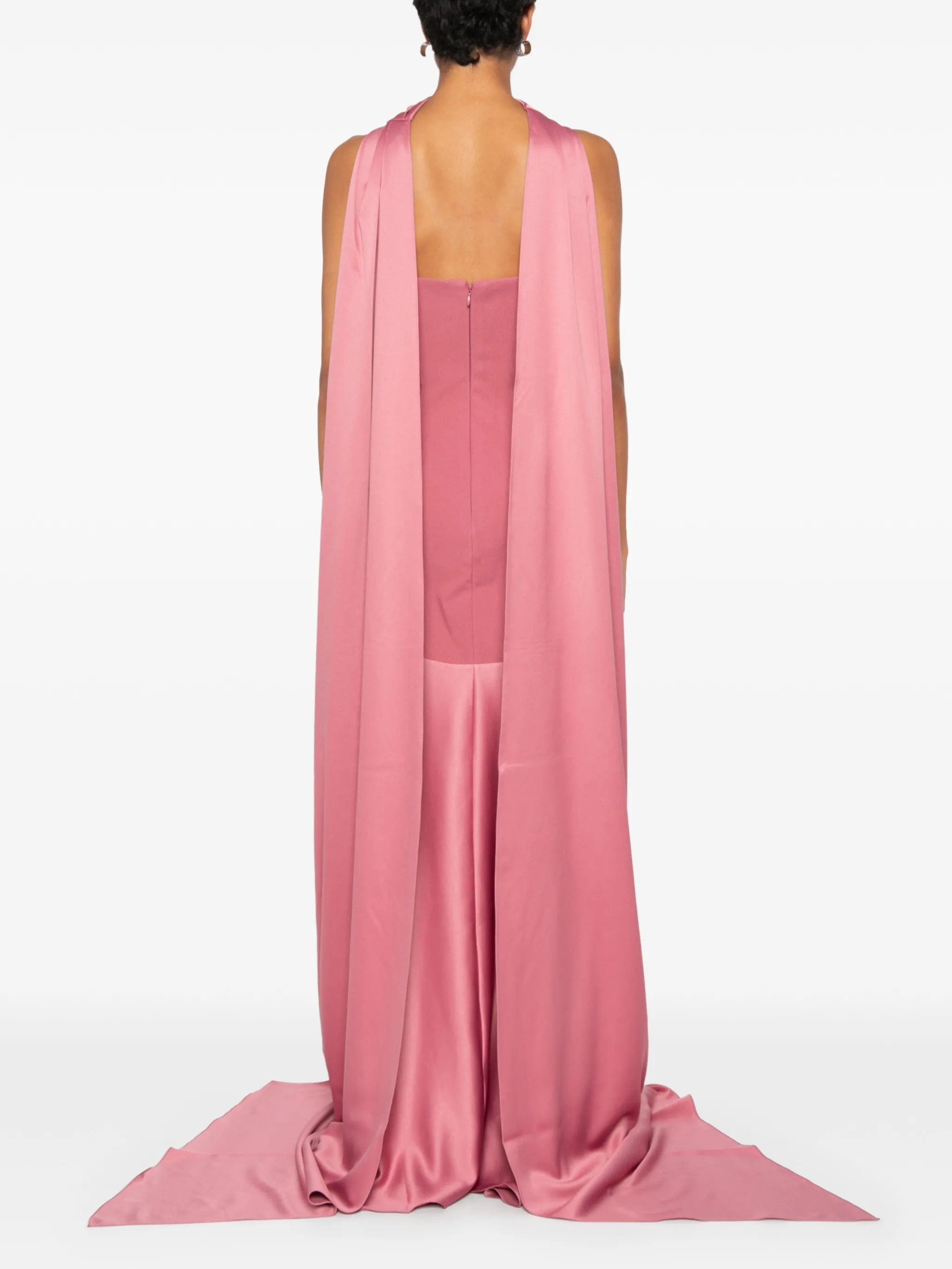 Solace London Mae scarf - detail strapless maxi dress
