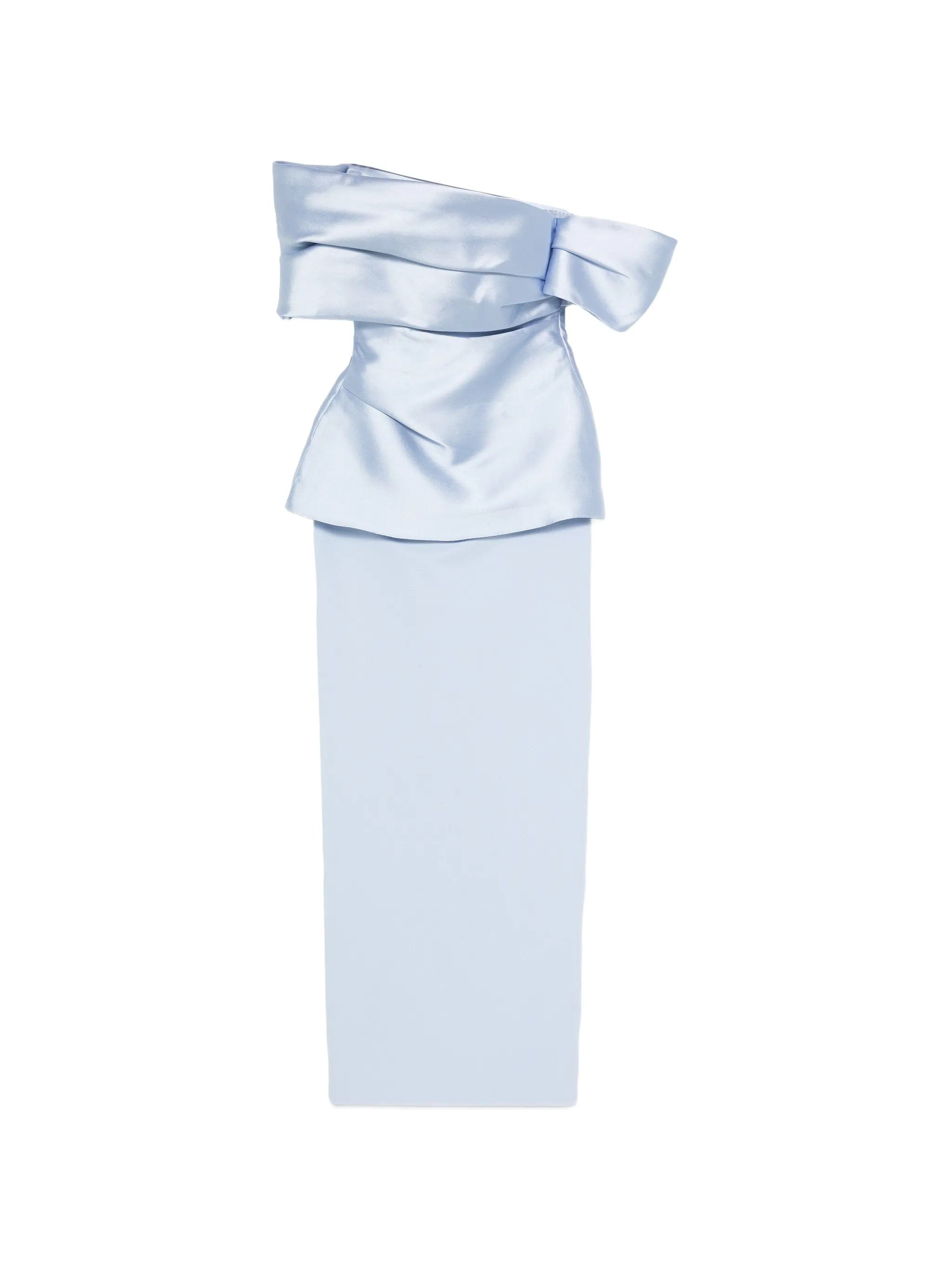 Solace London off - shoulder peplum - detail maxi dress