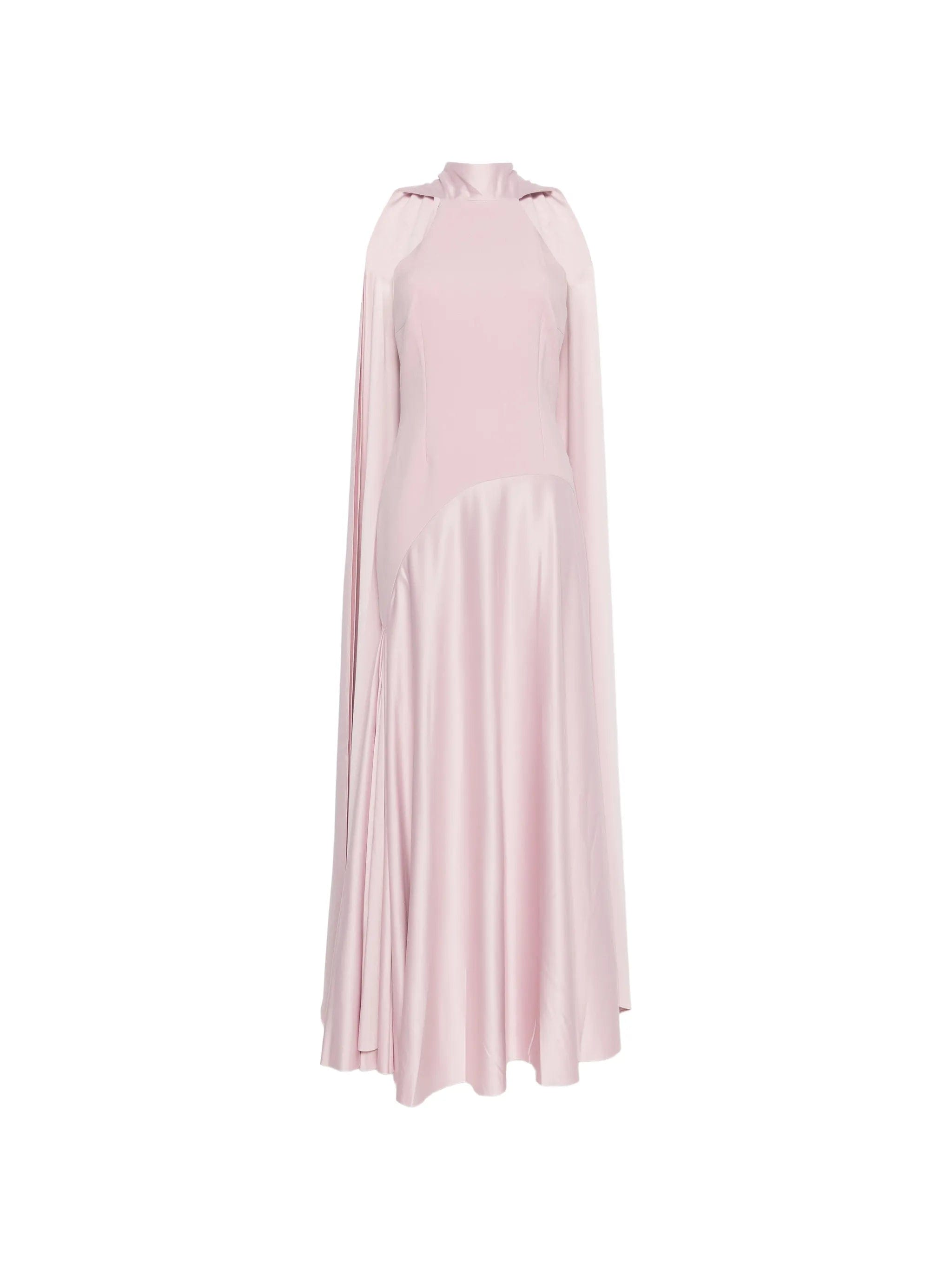 Solace London Cece cape maxi dress