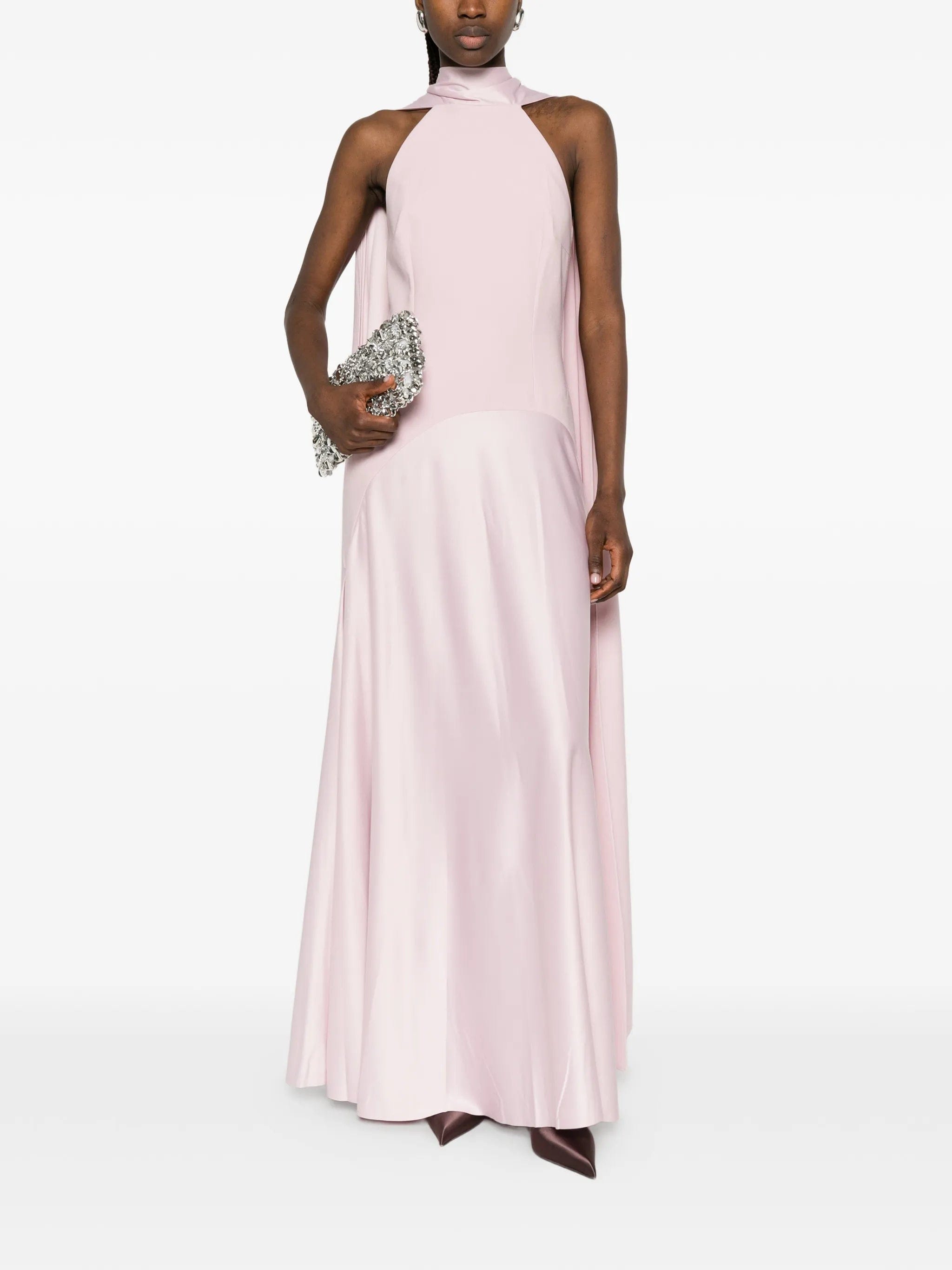 Solace London Cece cape maxi dress