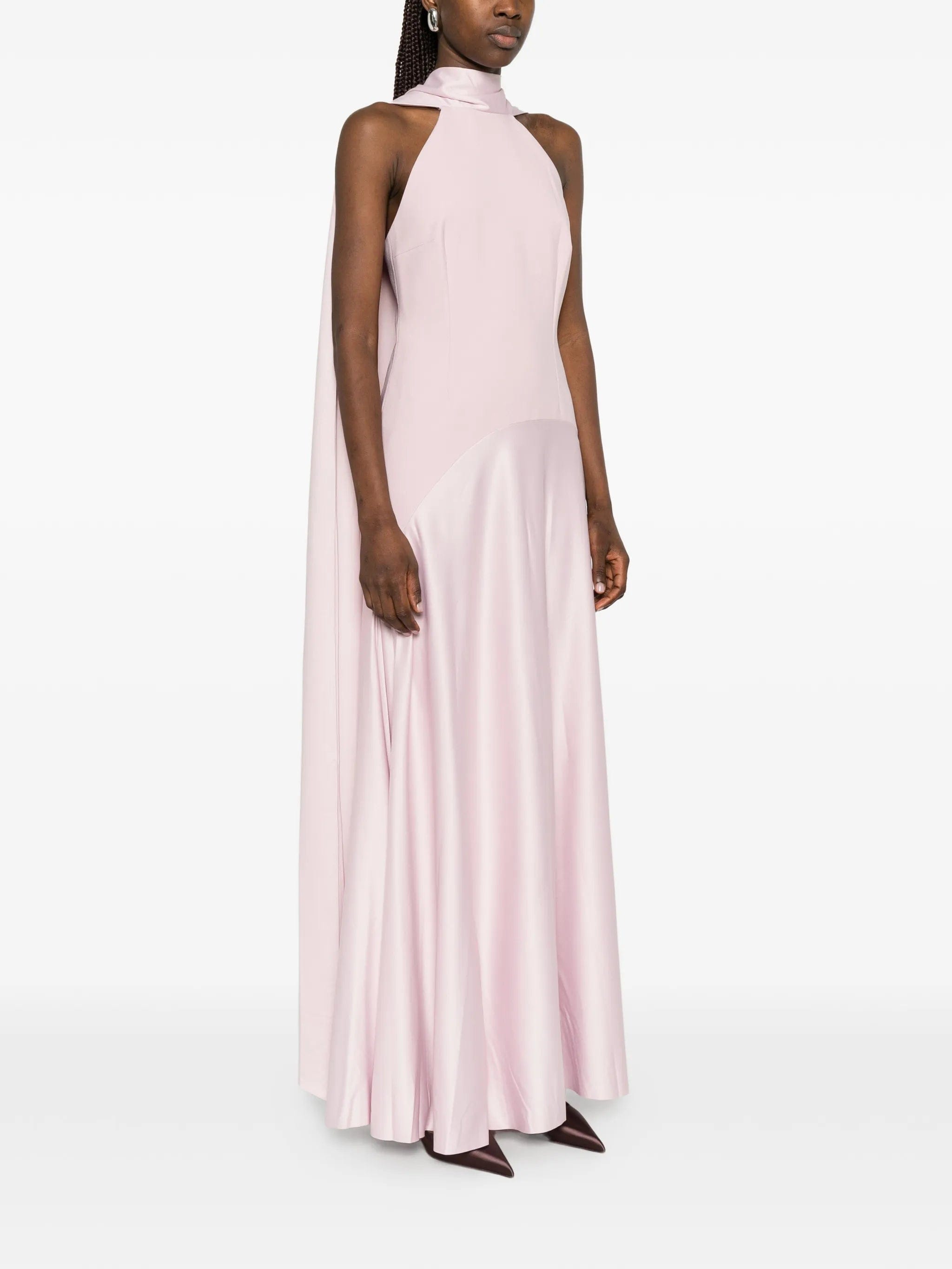 Solace London Cece cape maxi dress