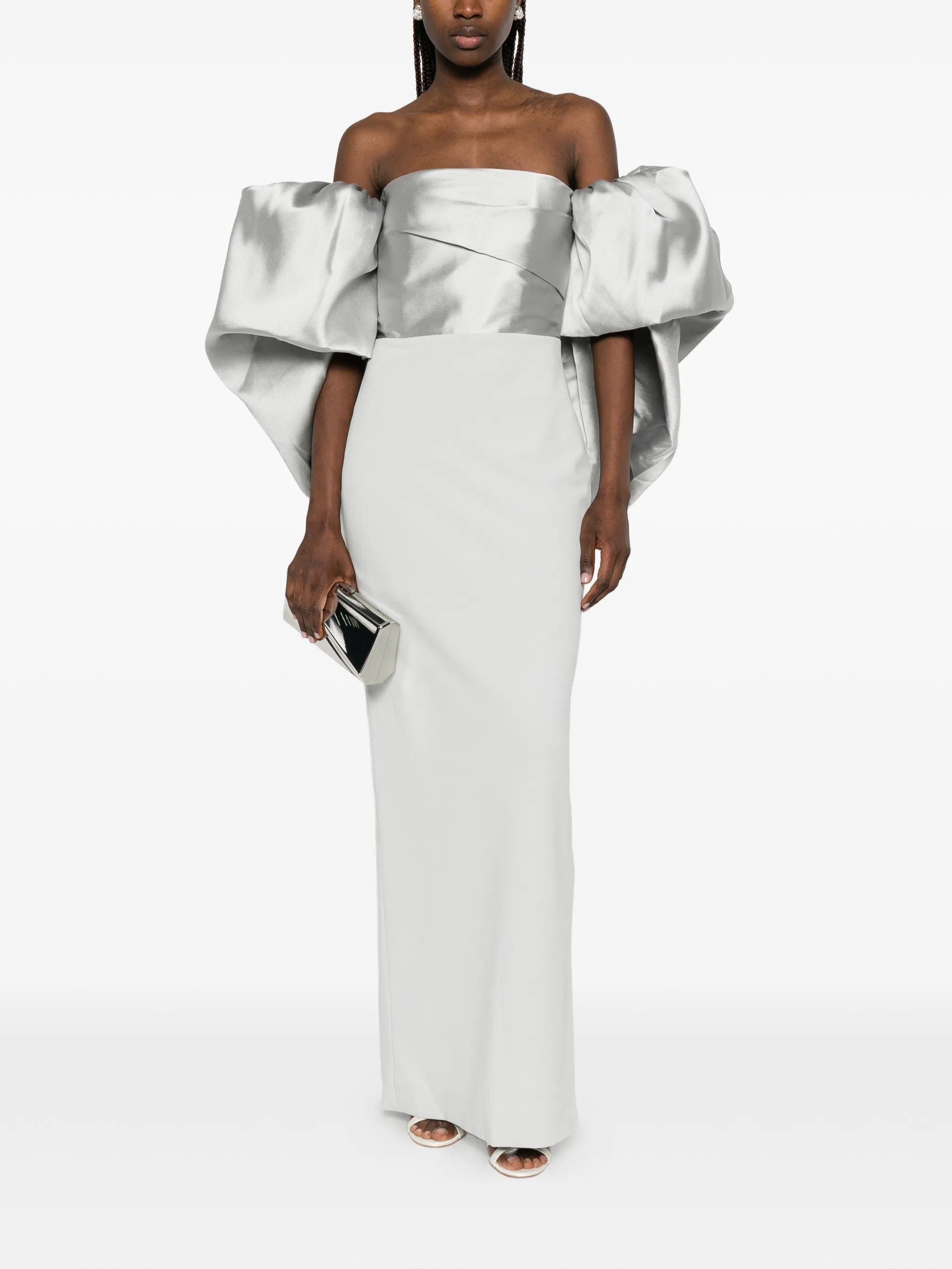 Solace London Floris draped maxi dress
