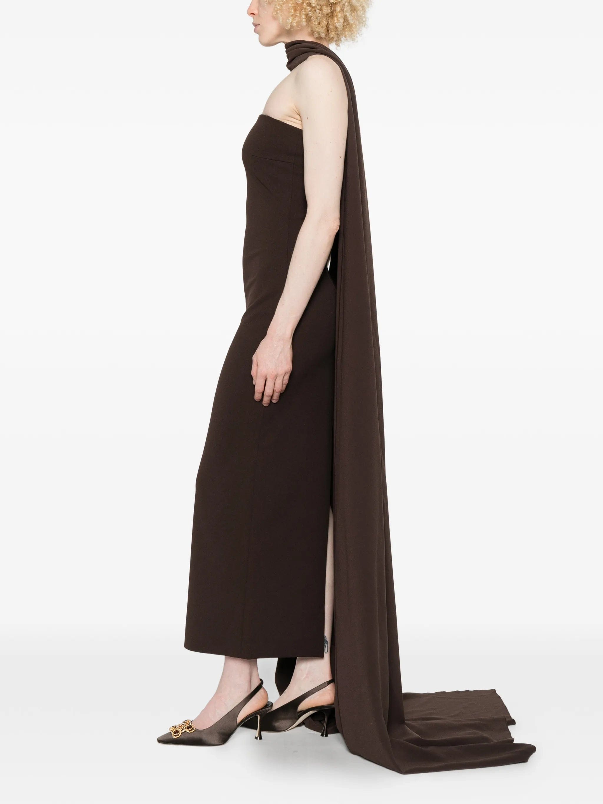 Solace London Martine strapless midi dress