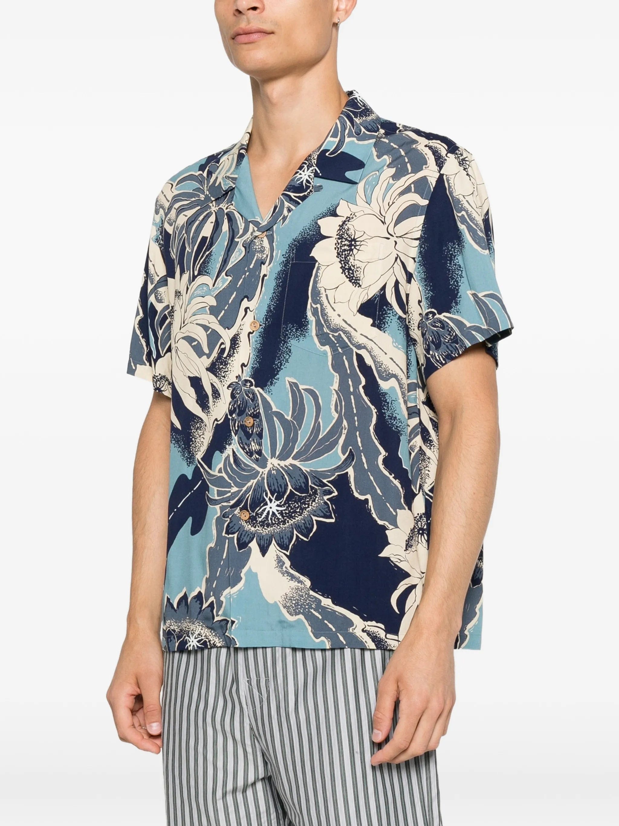 JW Anderson floral - print camp - collar shirt