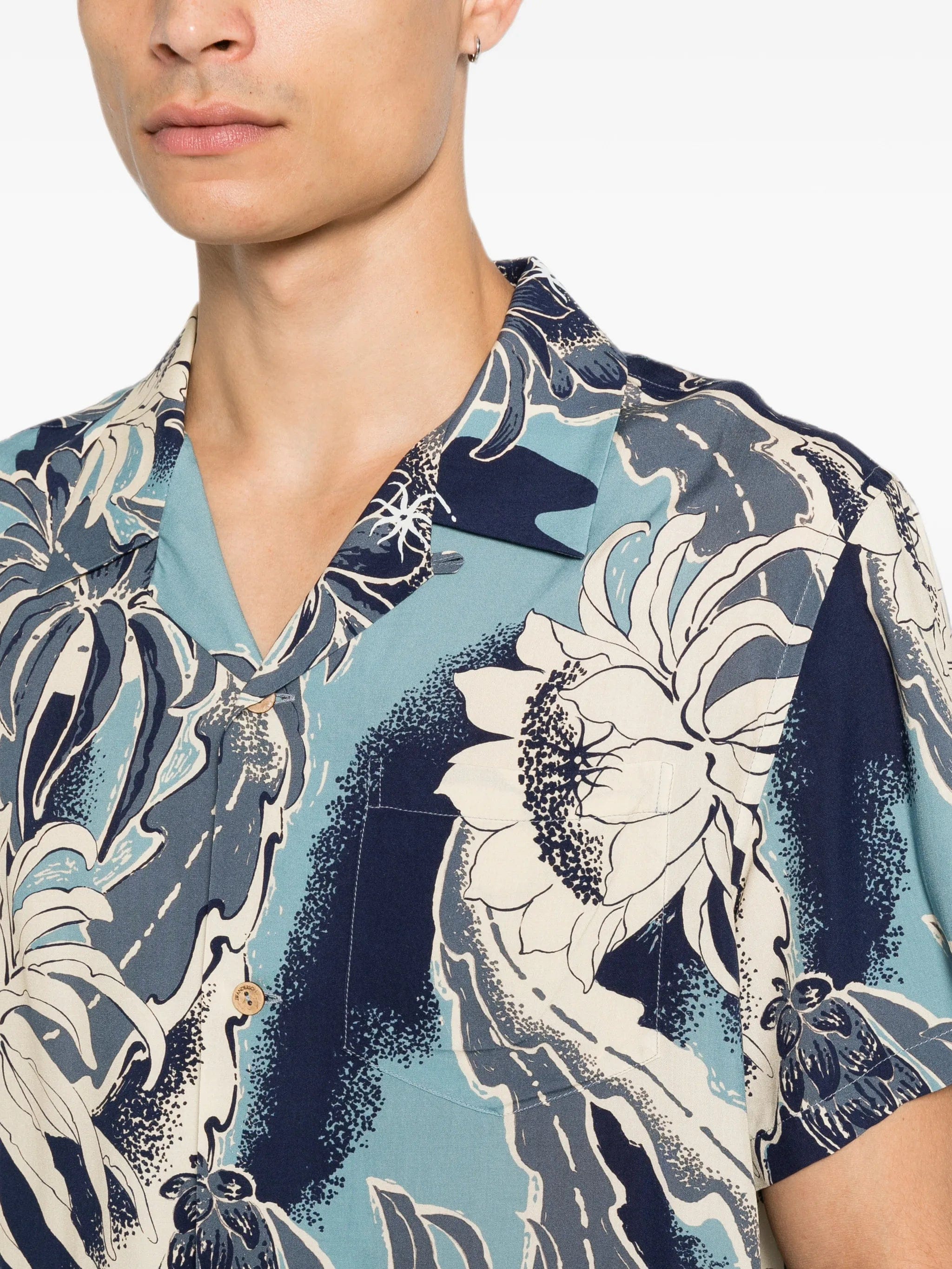 JW Anderson floral - print camp - collar shirt