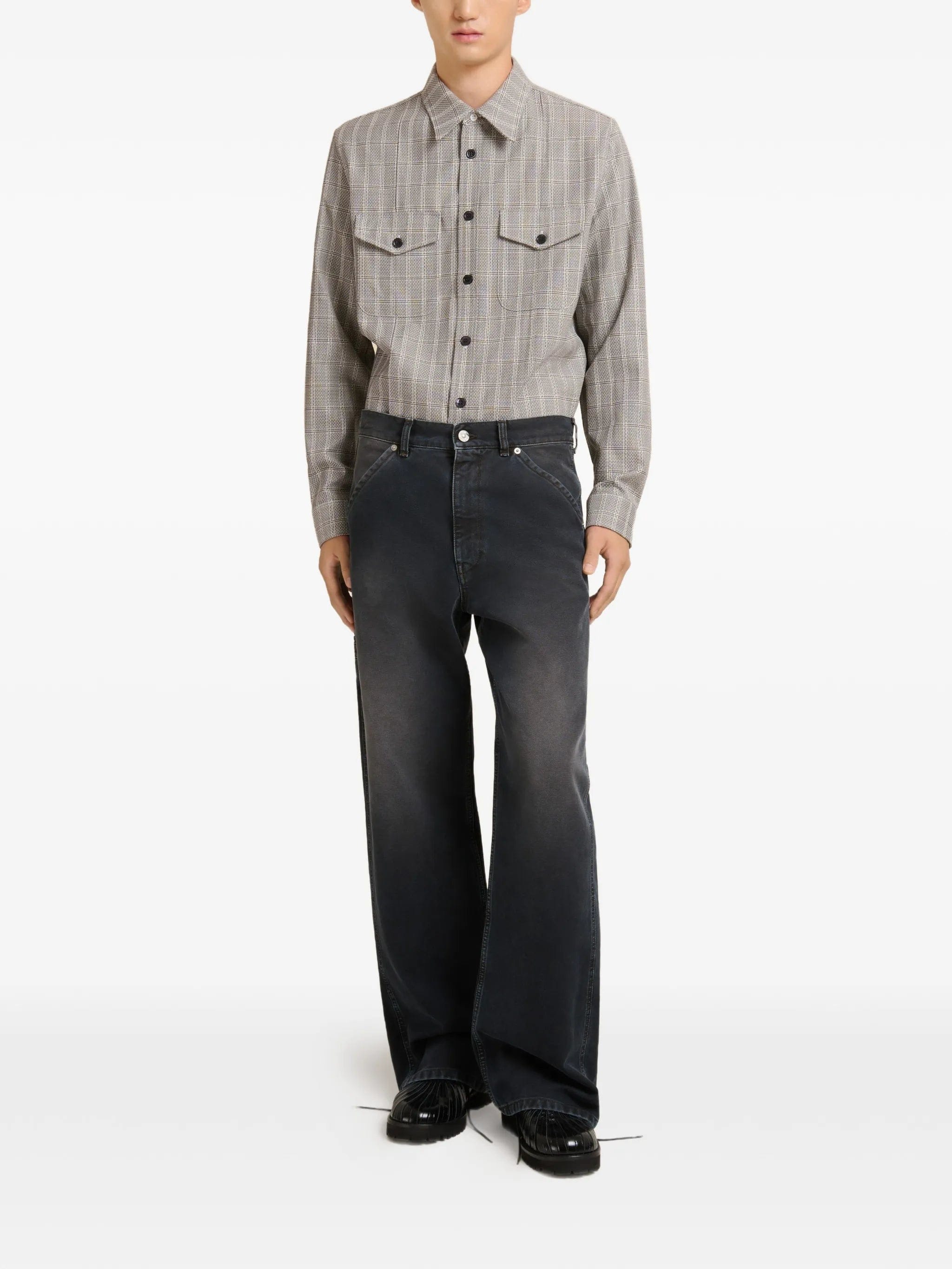 Marni flag - patch faded jeans