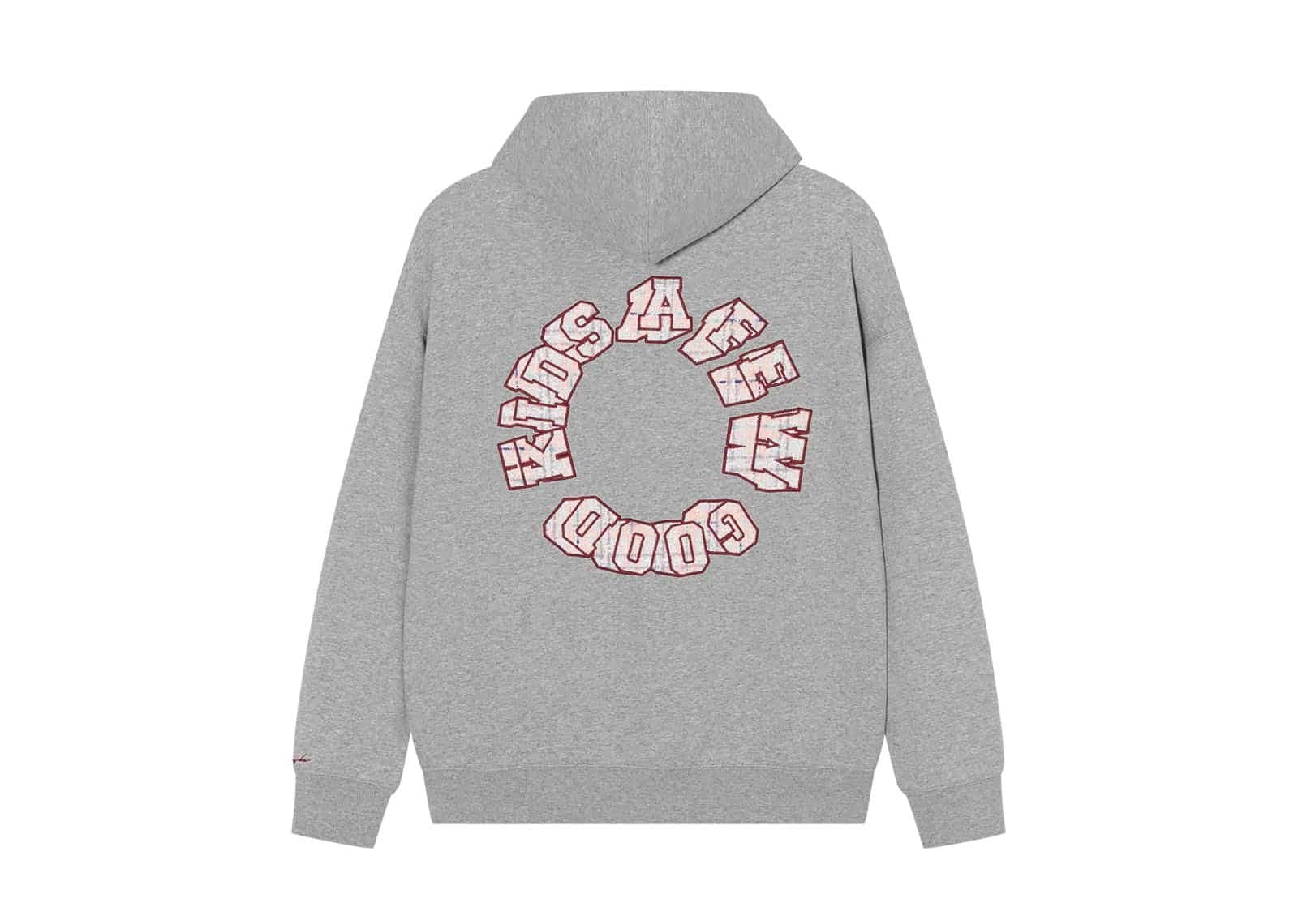 A Few Good Kids Ethnic Embroidered Logo Hoodie Grey