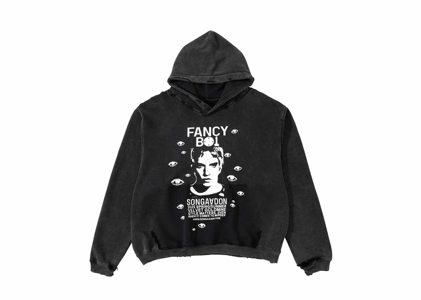 Songaadon 25SS Velvet Goldmine Hoodie Black