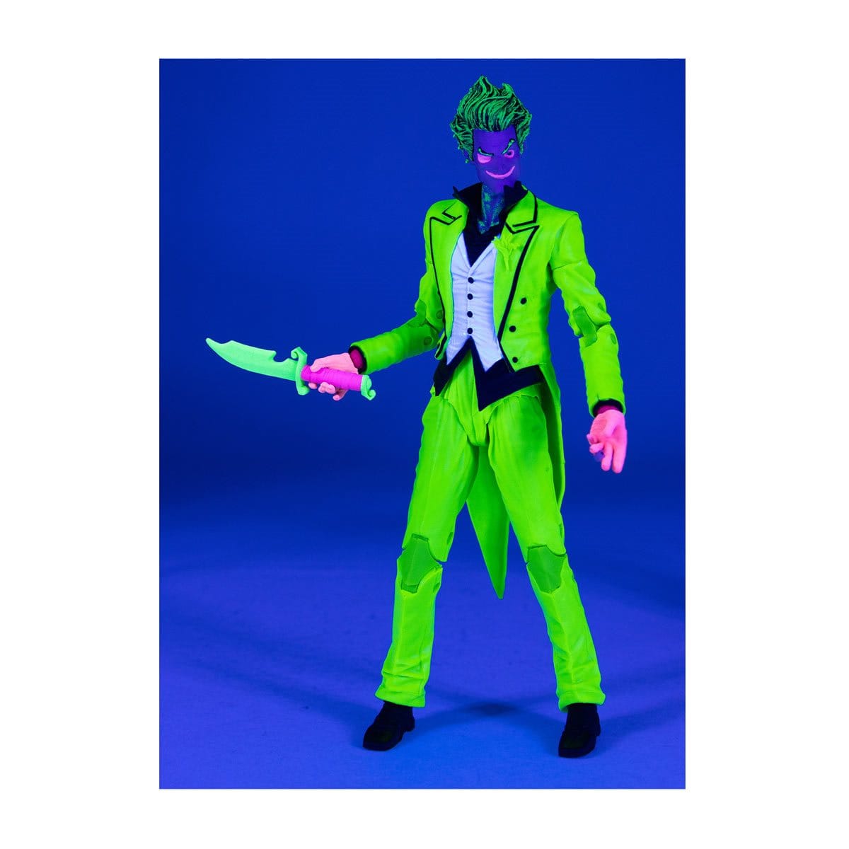 Mcfarlane Toys DC Multiverse The Joker Infinite Frontier Black Light Gold Label Exclusive Action Figure