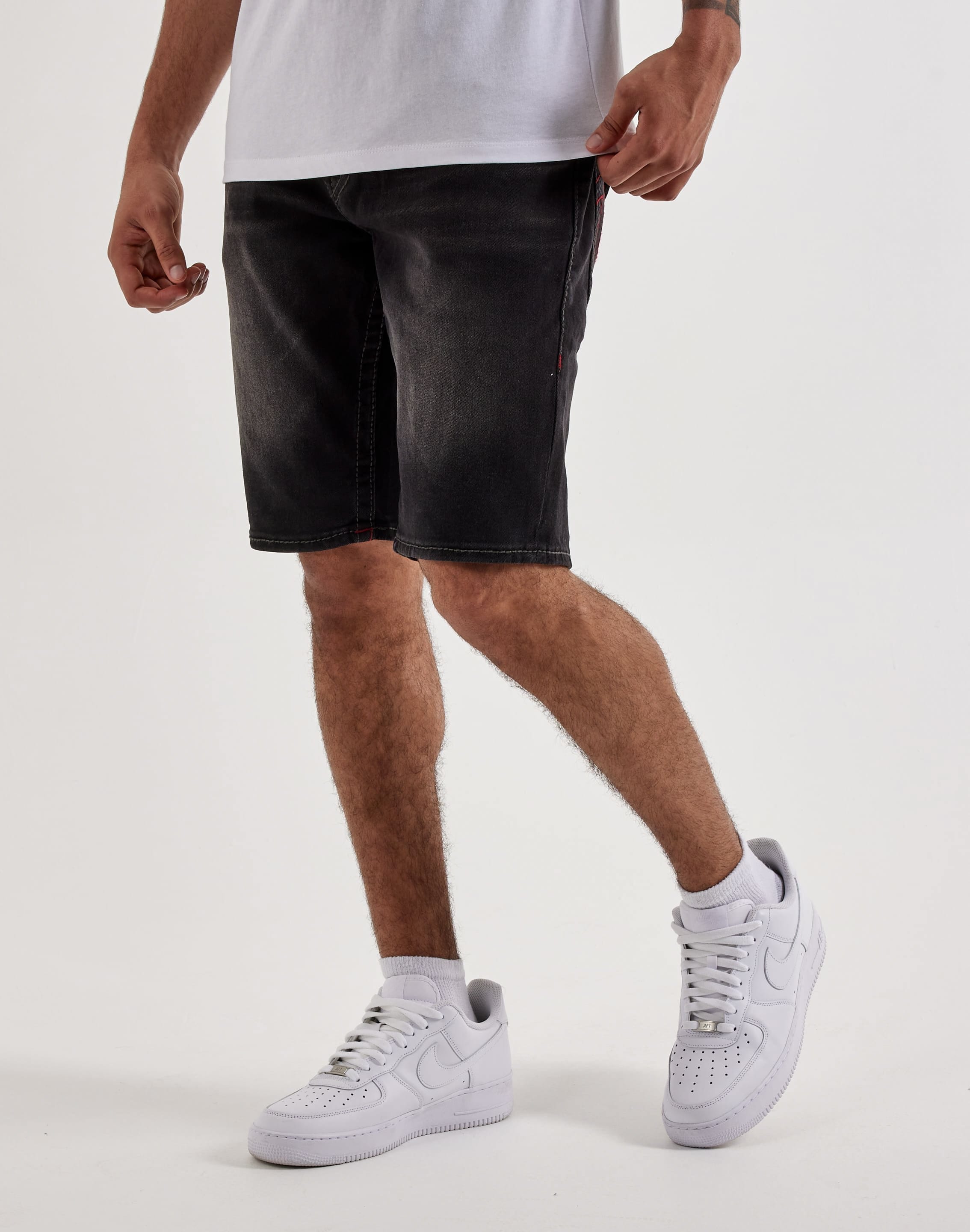 True Religion Ricky Flap Big T Denim Shorts