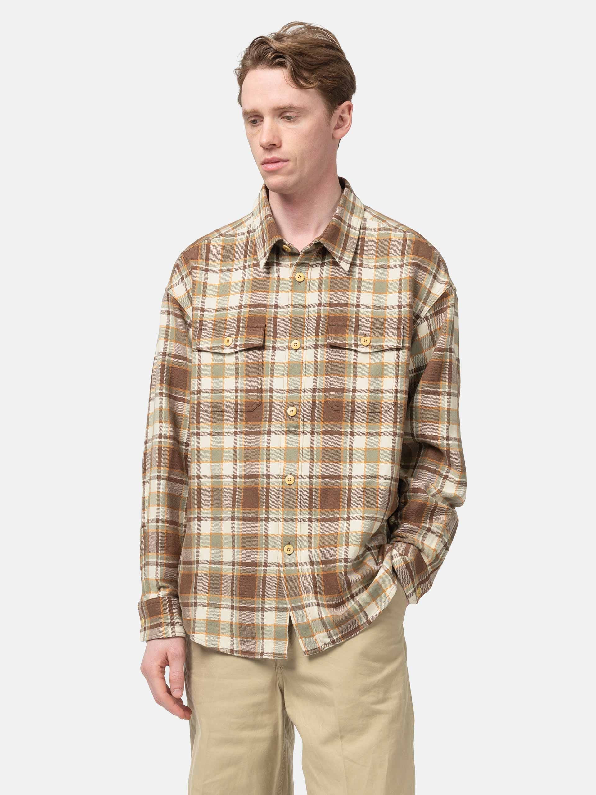 Visvim Lumber Check L/S Brown