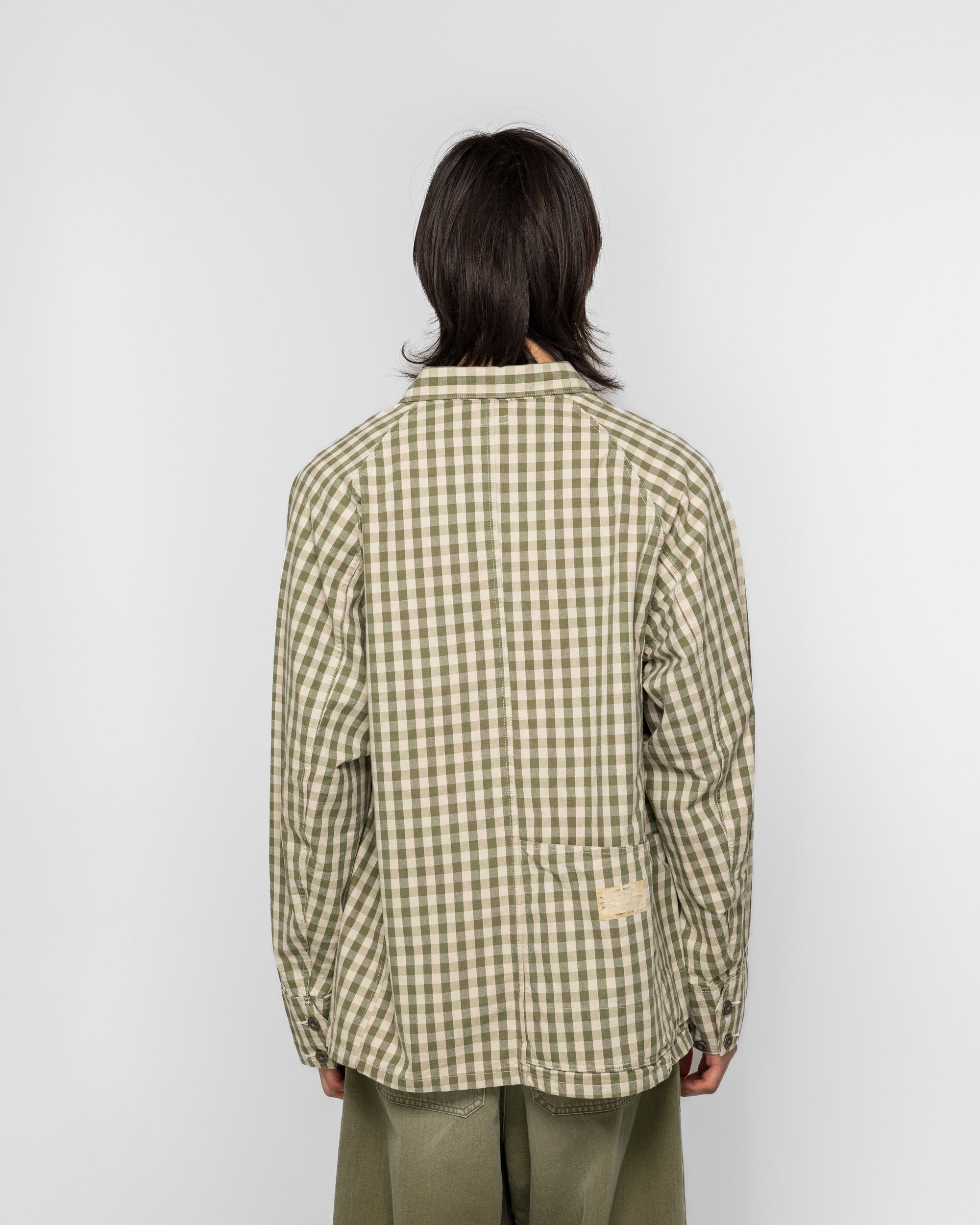 Kapital OX Gingham CACTUS Coverall - Khaki
