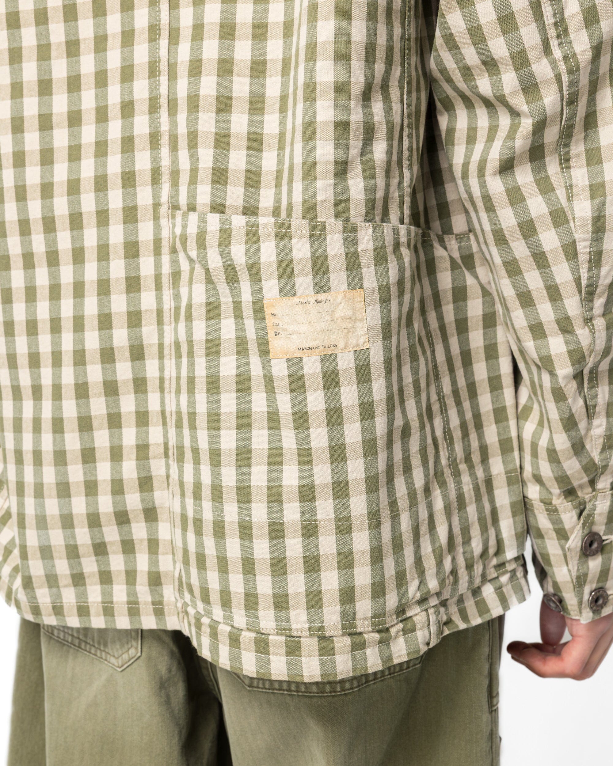 Kapital OX Gingham CACTUS Coverall - Khaki