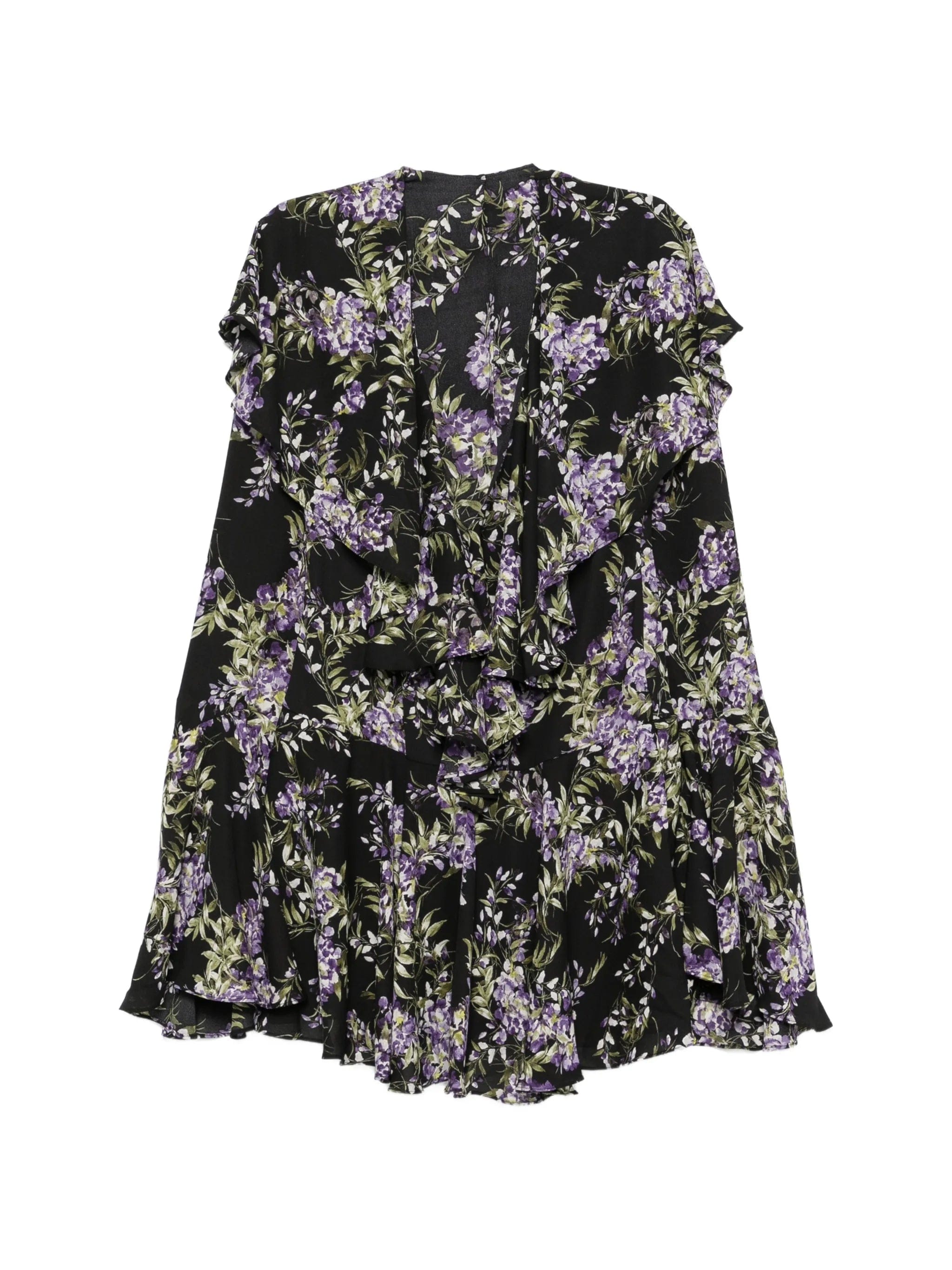 Norma Kamali ruffled floral - print dress