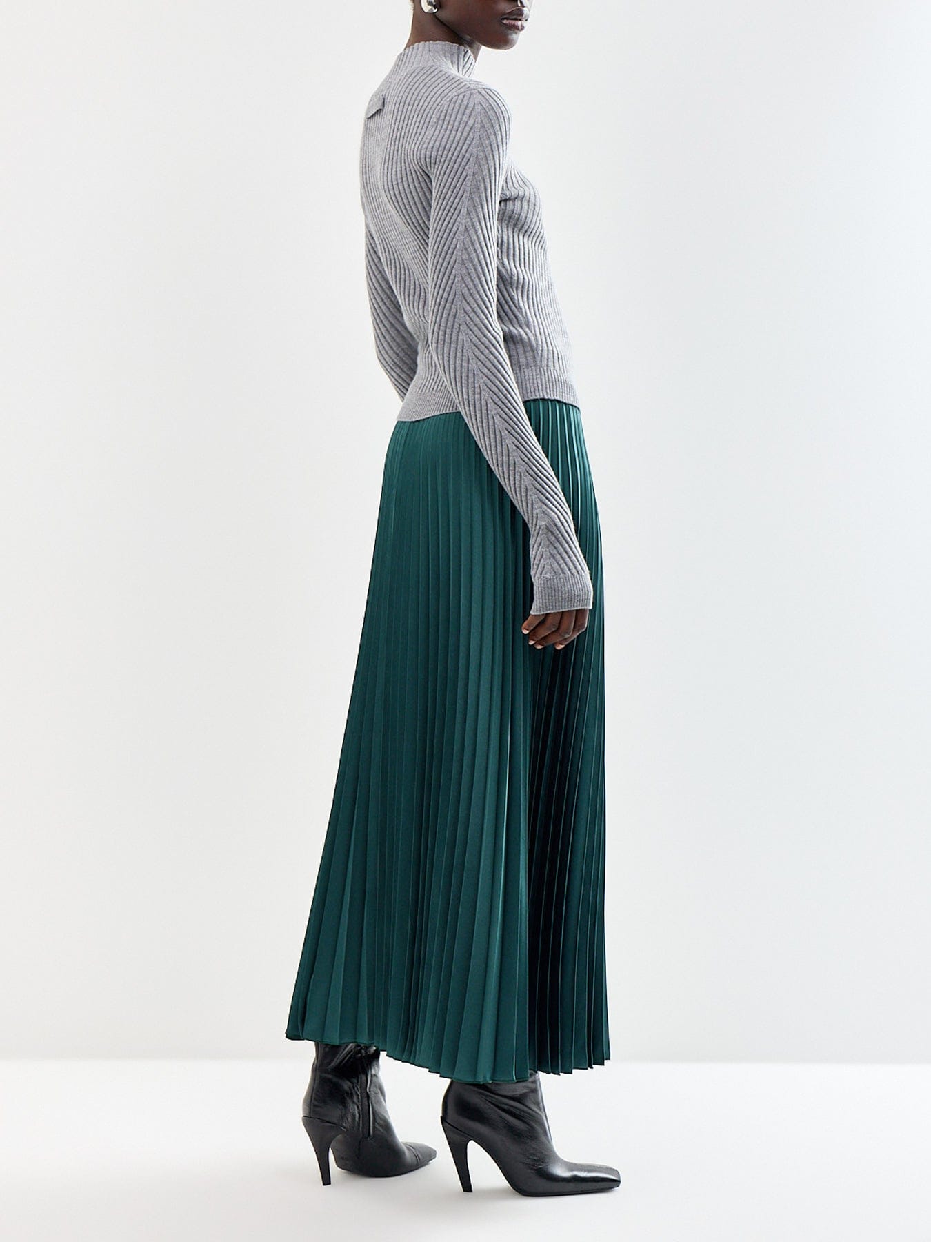 Weekend Max Mara Nicchia Pleated Skirt Green