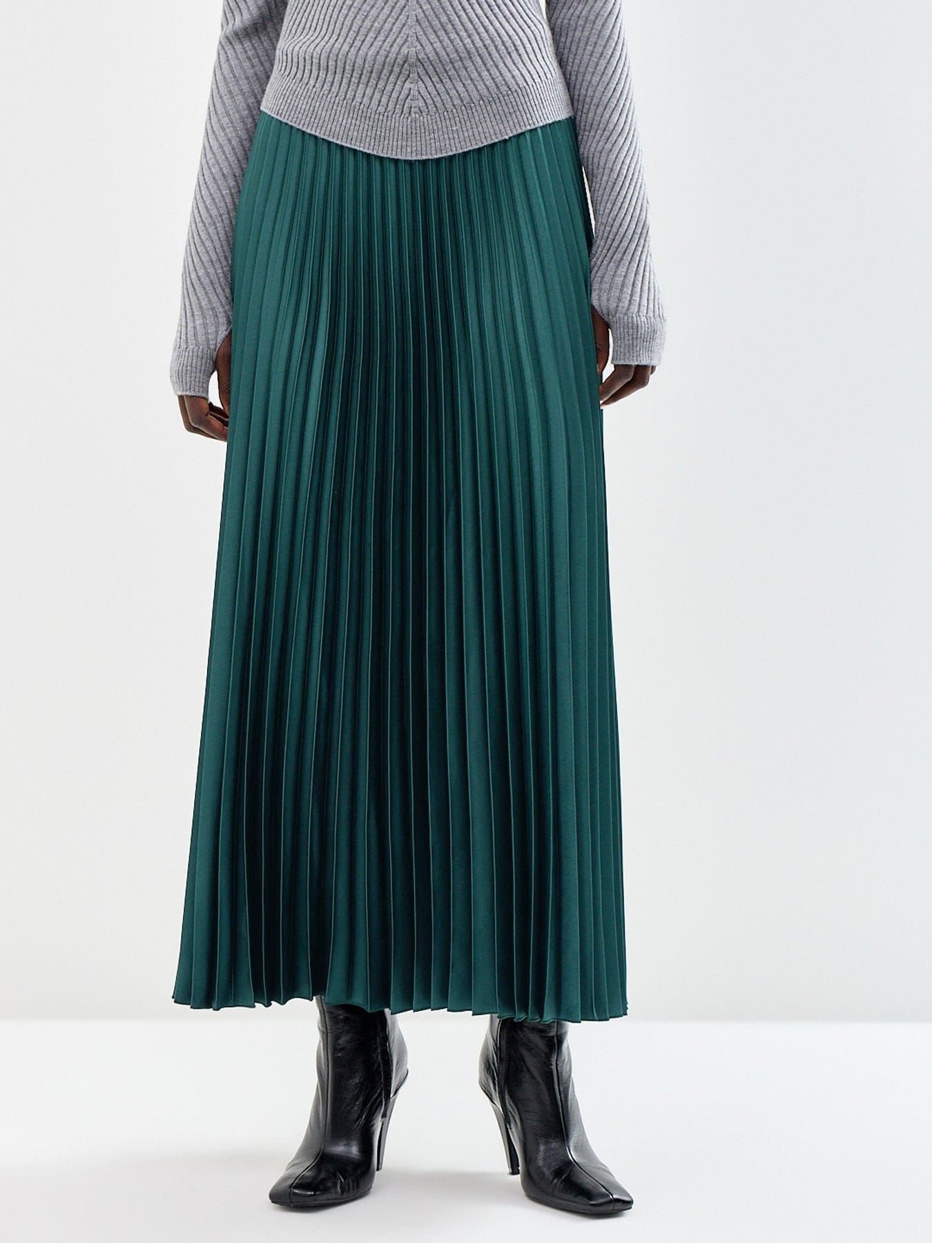 Weekend Max Mara Nicchia Pleated Skirt Green