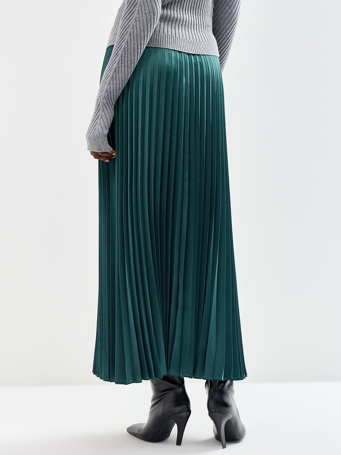 Weekend Max Mara Nicchia Pleated Skirt Green