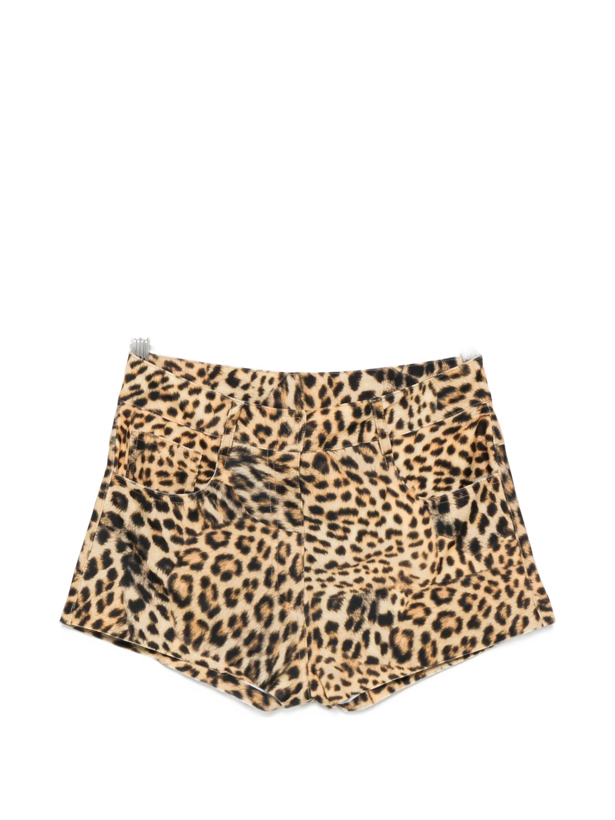 Norma Kamali leopard - print shorts