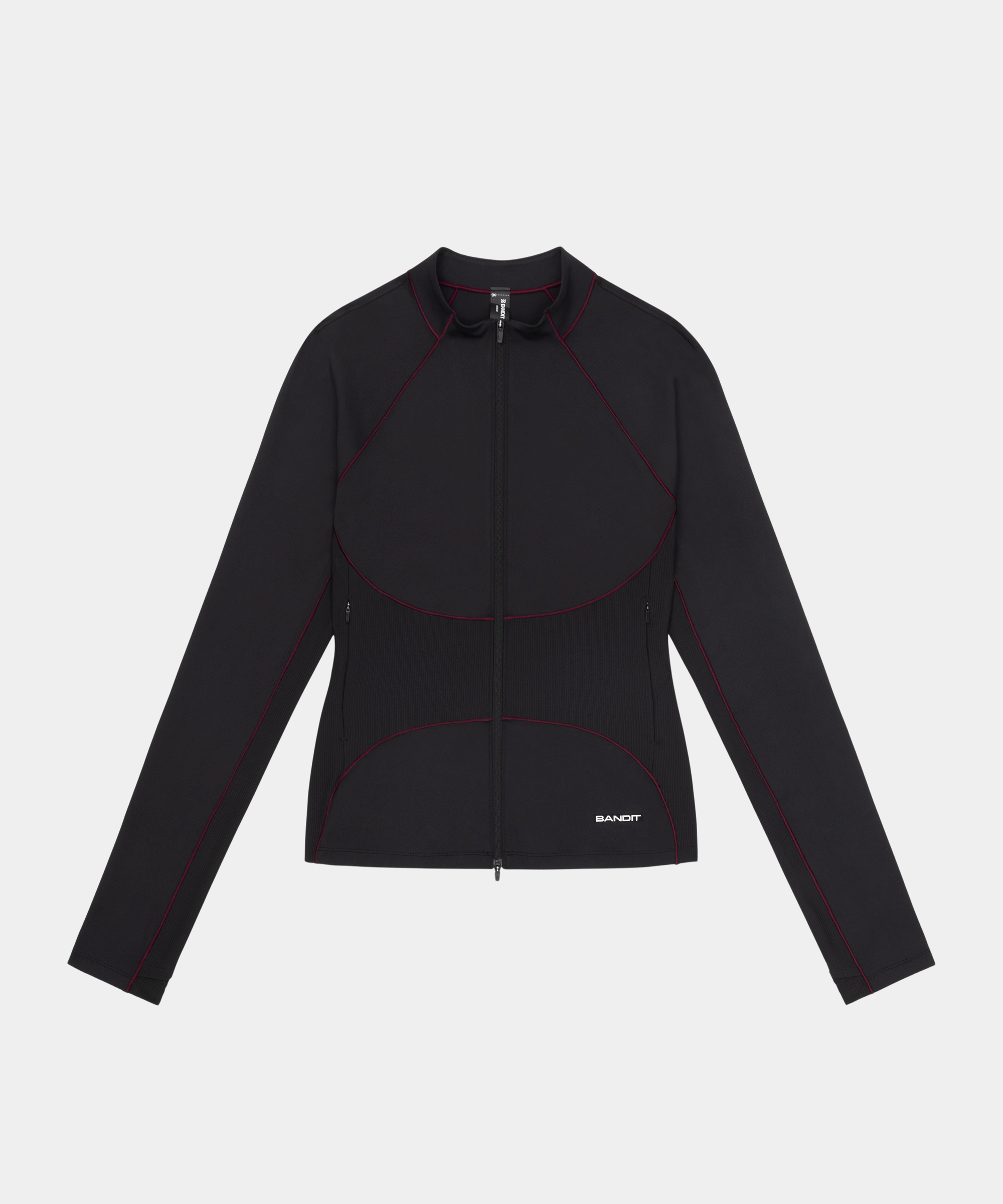 Bandit Running Bandit Stamina Corset 2 Way Zip Jacket Black Fig