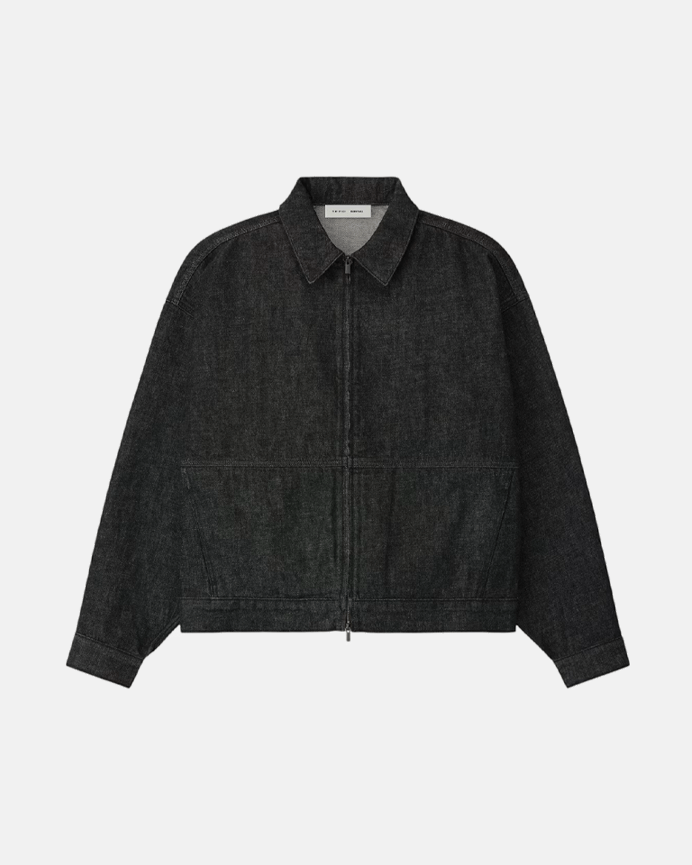 FOG ESSENTIALS FW25 VINTAGE BLACK DENIM CROPPED WORK JACKET
