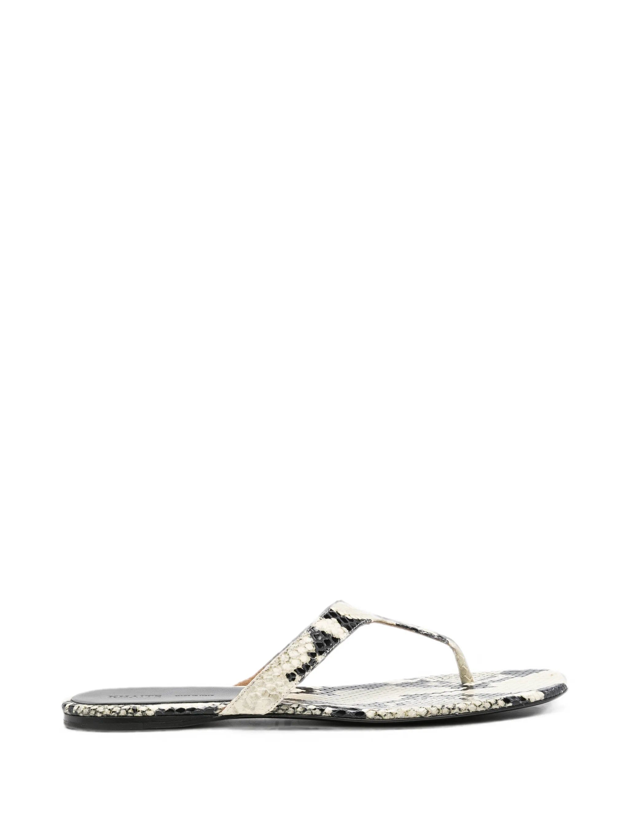 Khaite Archer snakeskin - print sandals