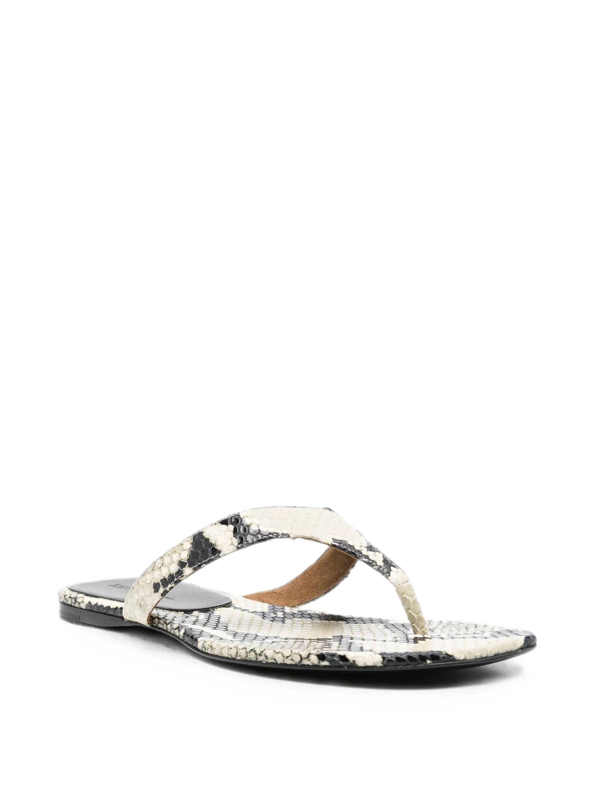 Khaite Archer snakeskin - print sandals