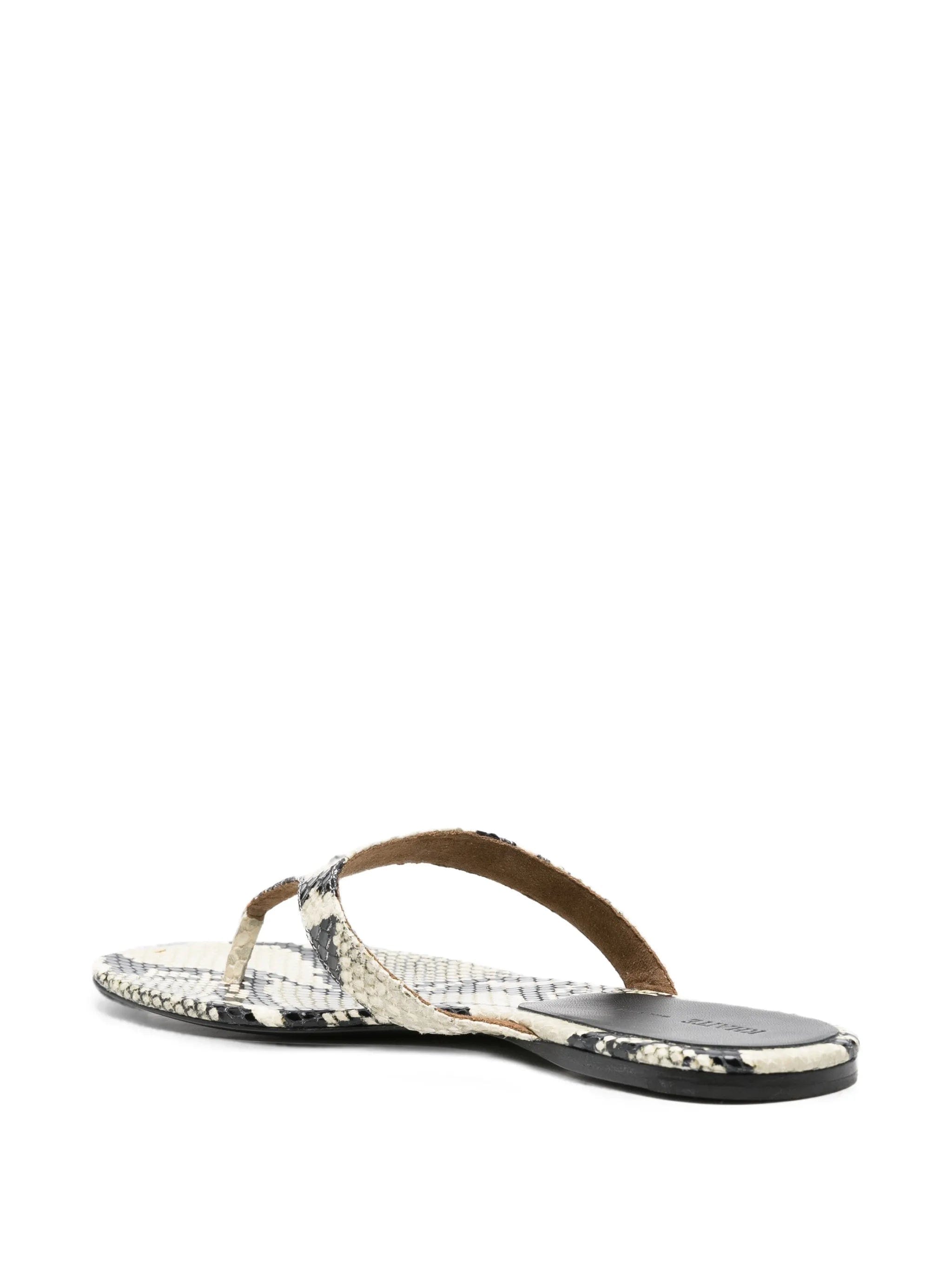 Khaite Archer snakeskin - print sandals